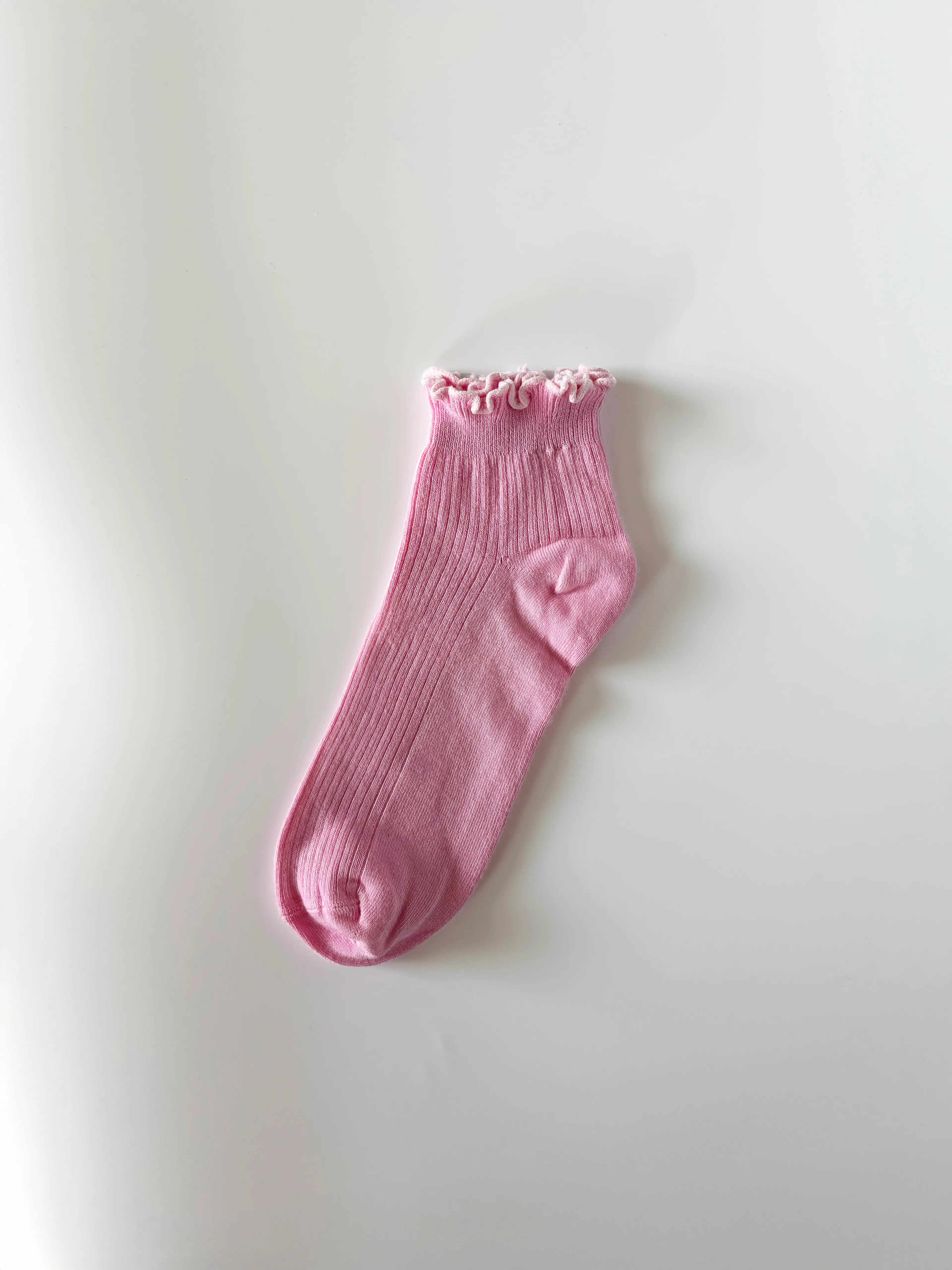 Ruffly Bambu Çorap - Pembe