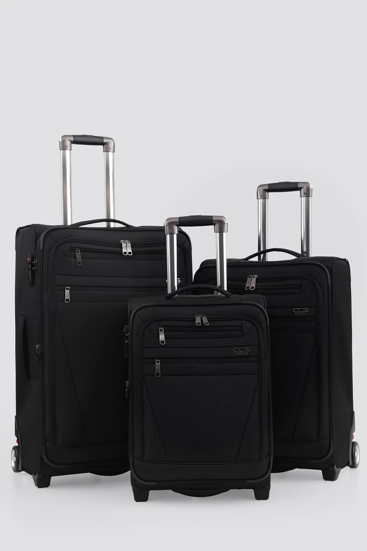 春嘉3点セット CCS 710 Kumaş 3 Lü Valiz Seti - ÇÇS Çanta