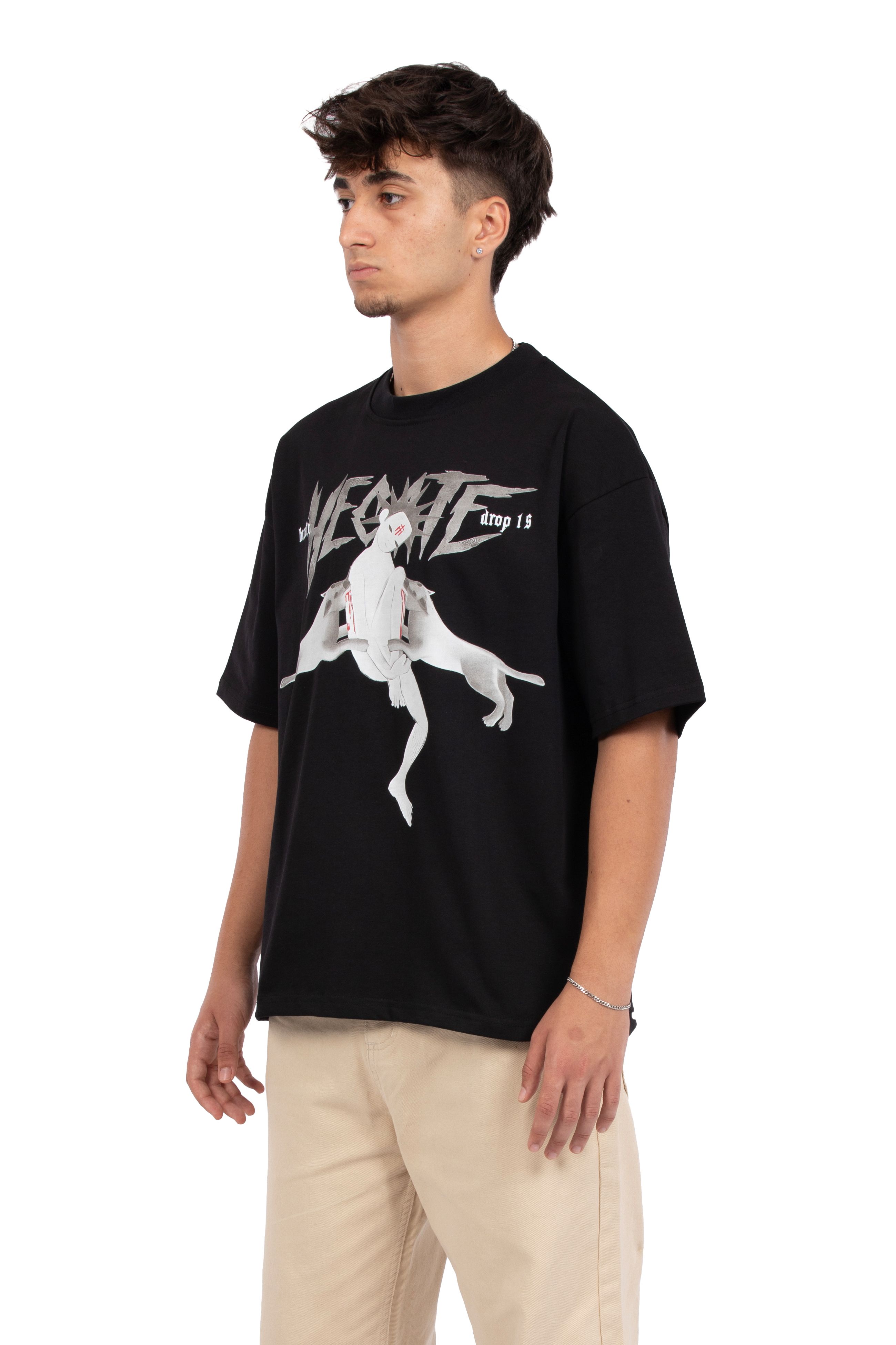 Hecate Baskı Detay Oversize Tişört