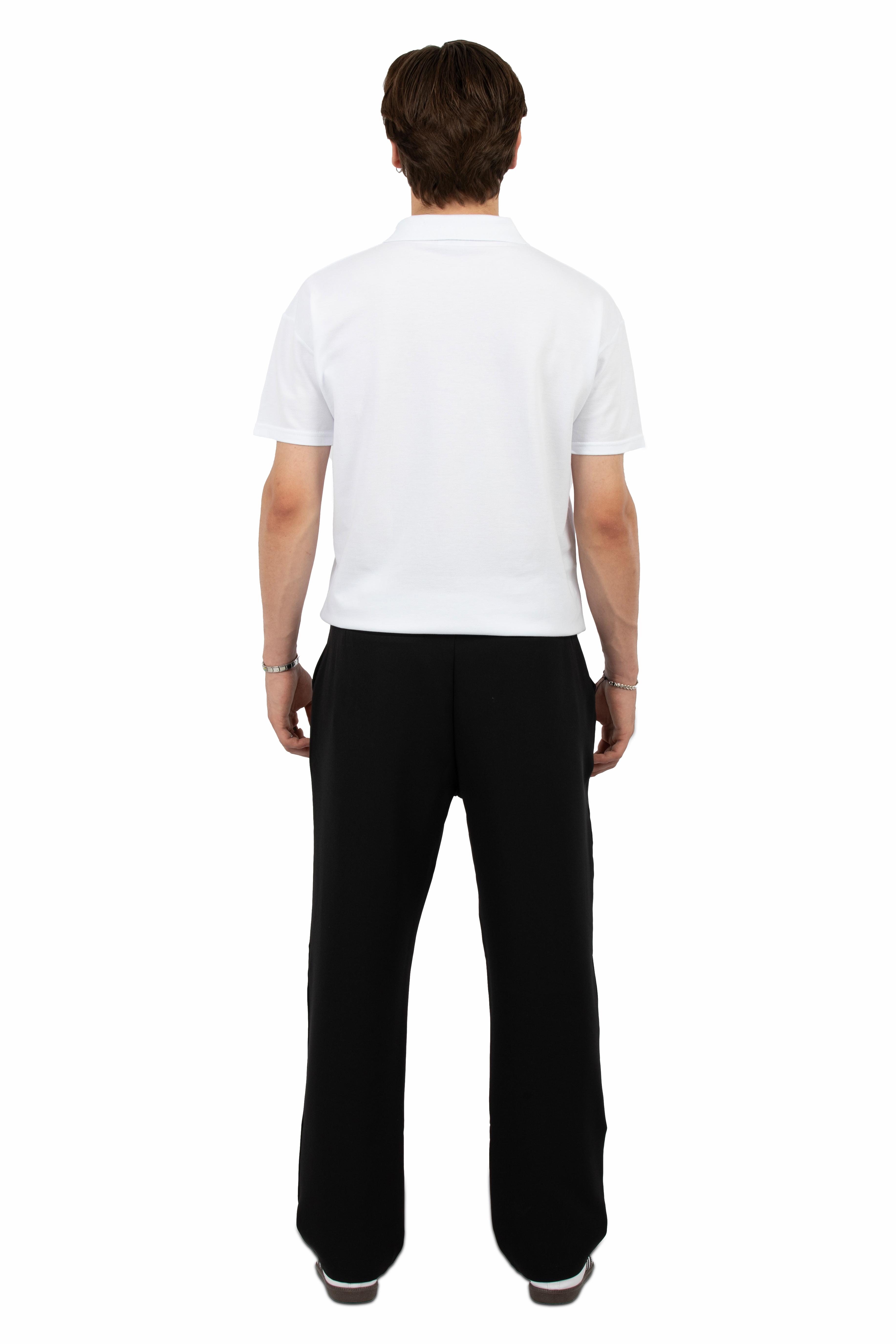 Relax Fit Pileli Basic Kumaş Pantolon - Siyah
