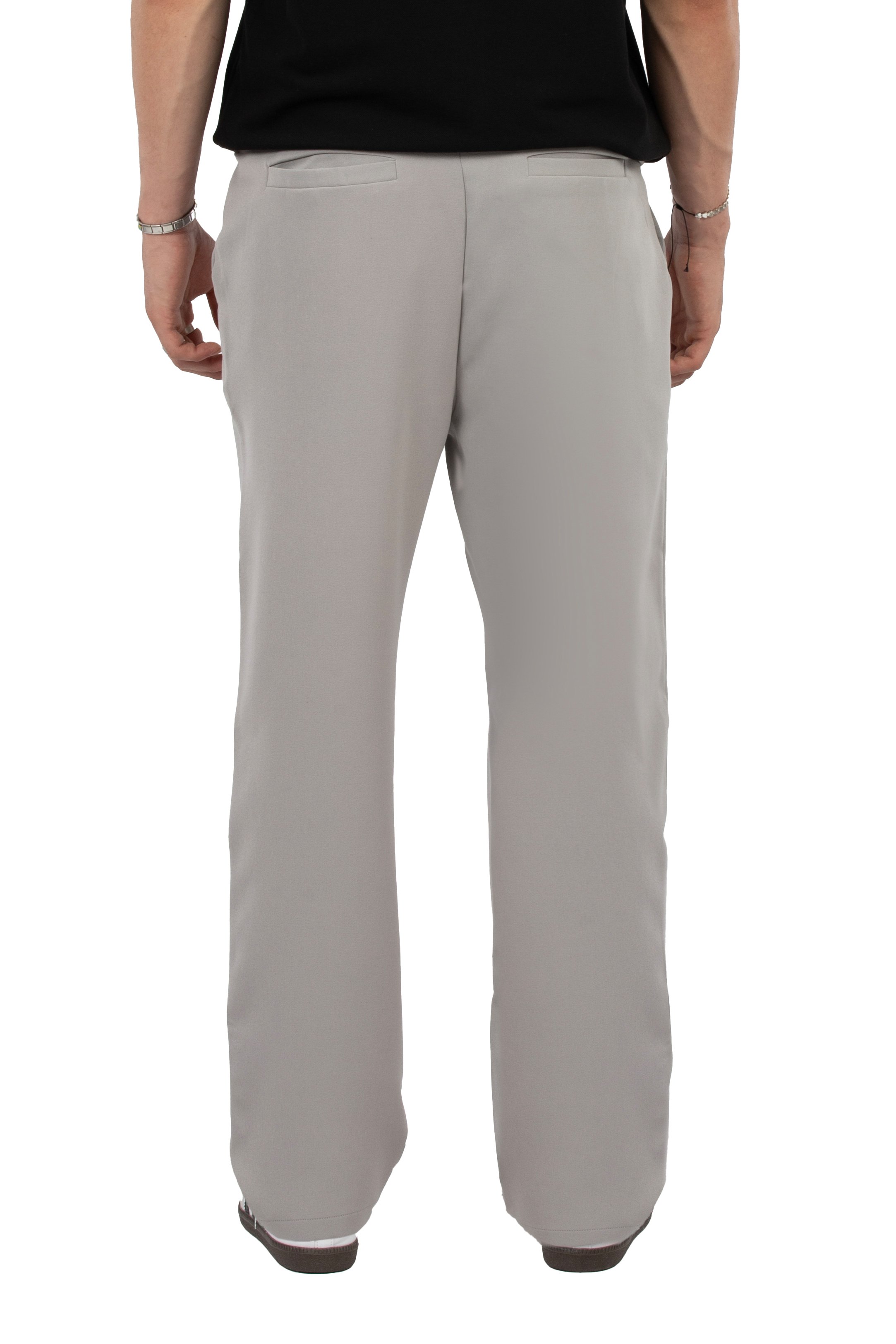 Relax Fit Pileli Basic Kumaş Pantolon - Gri
