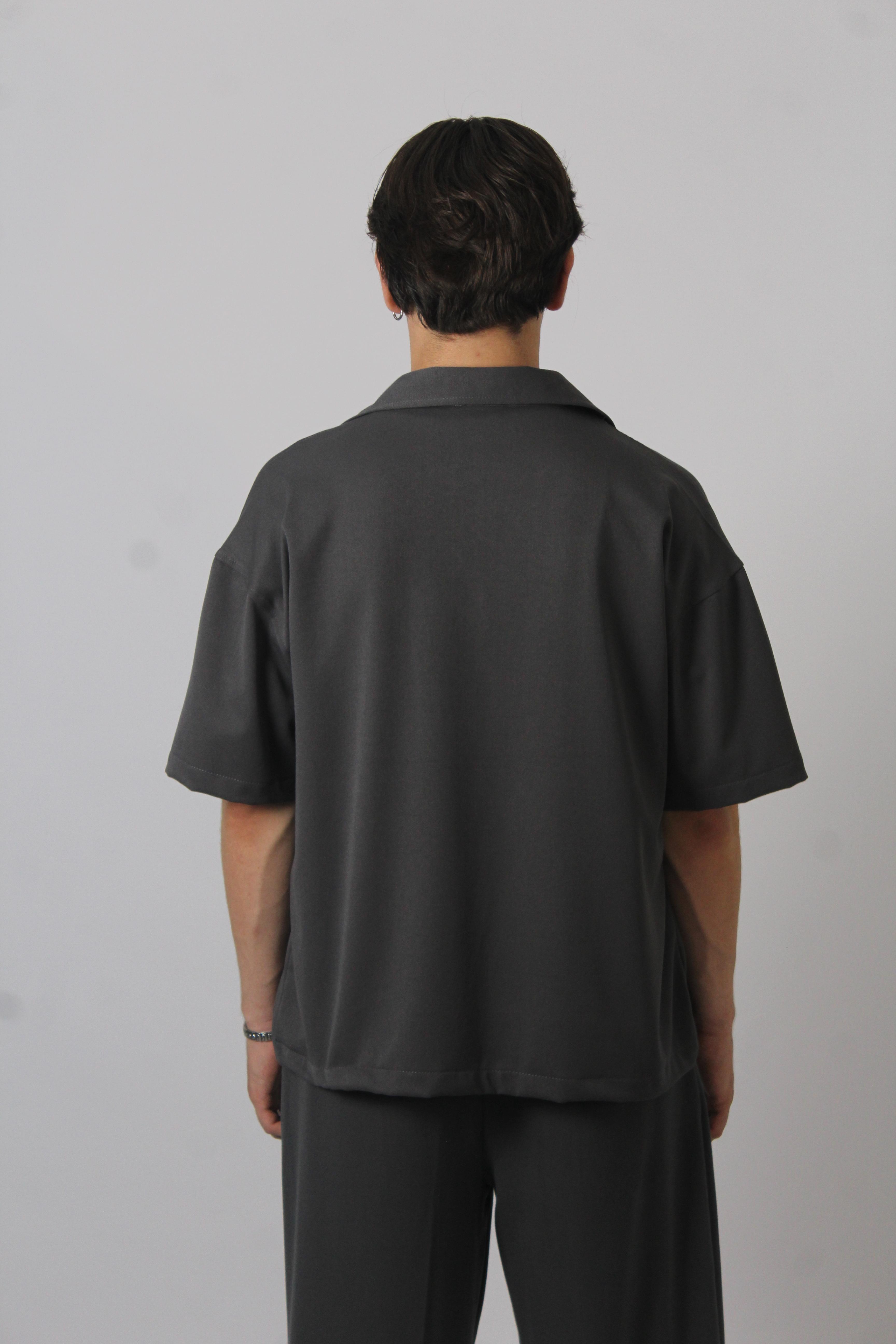 Basic Premium Oversize Gömlek - Antrasit