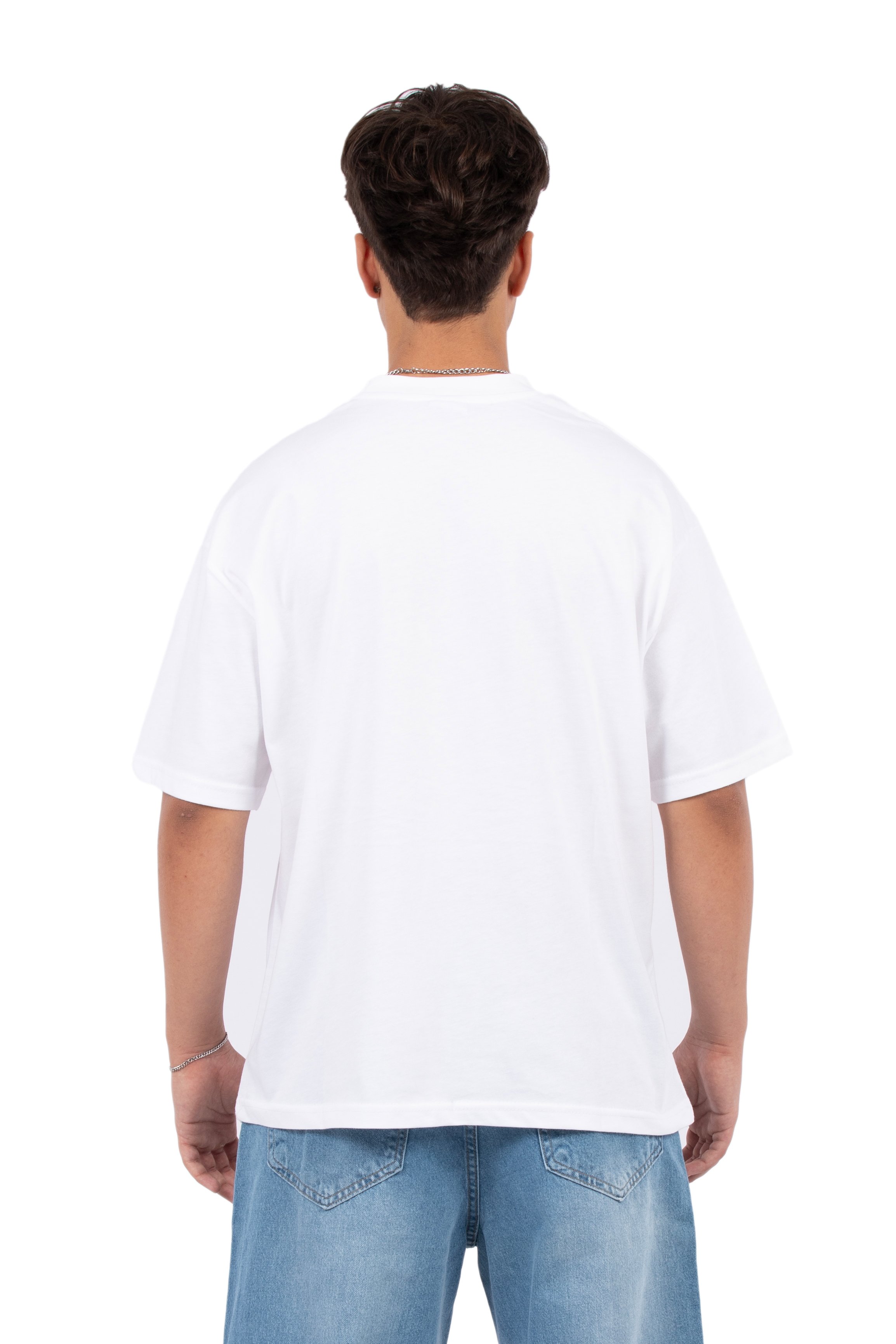 Souls Baskılı Oversize Tişört - Beyaz