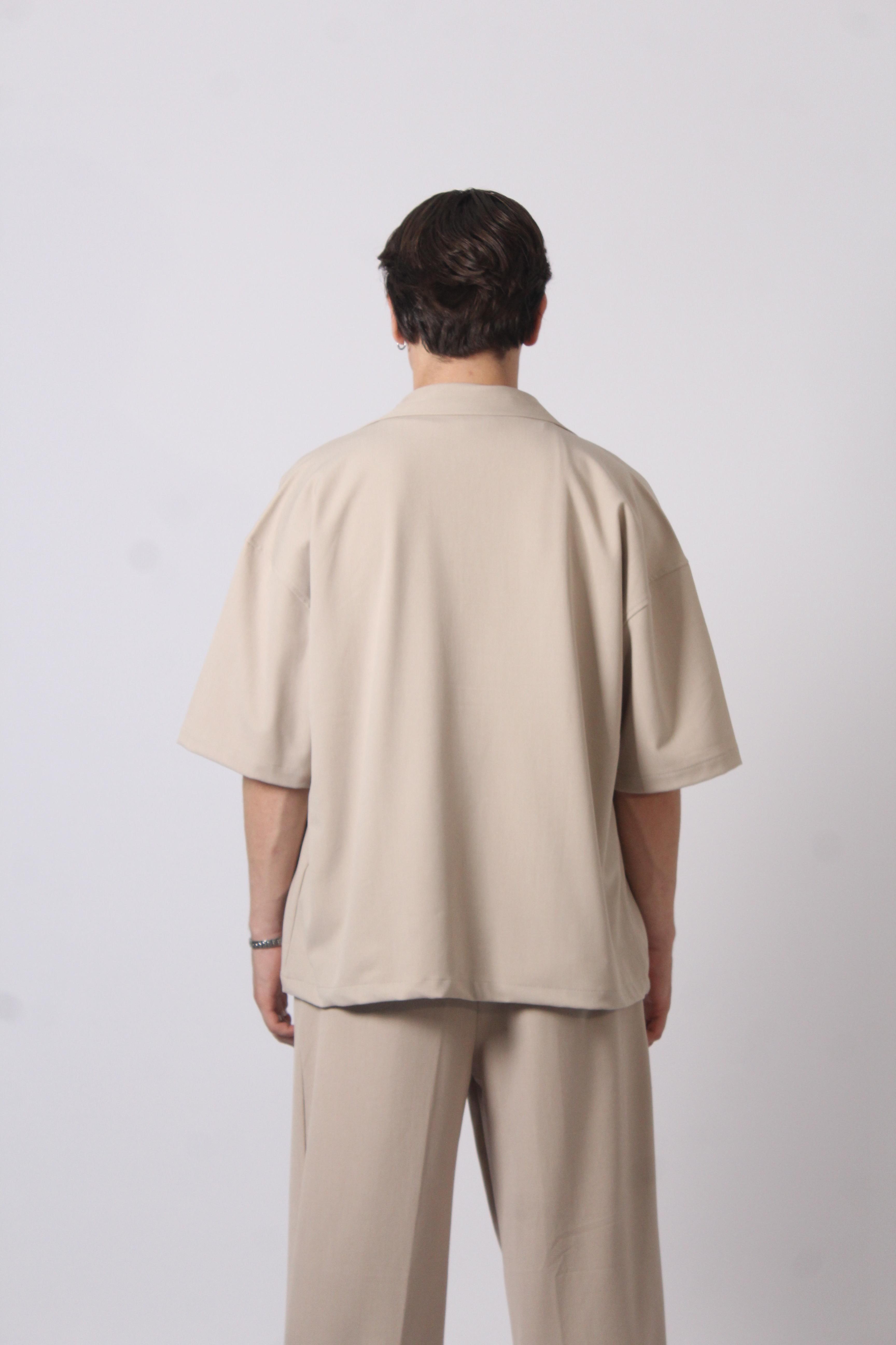 Basic Premium Oversize Gömlek - Krem