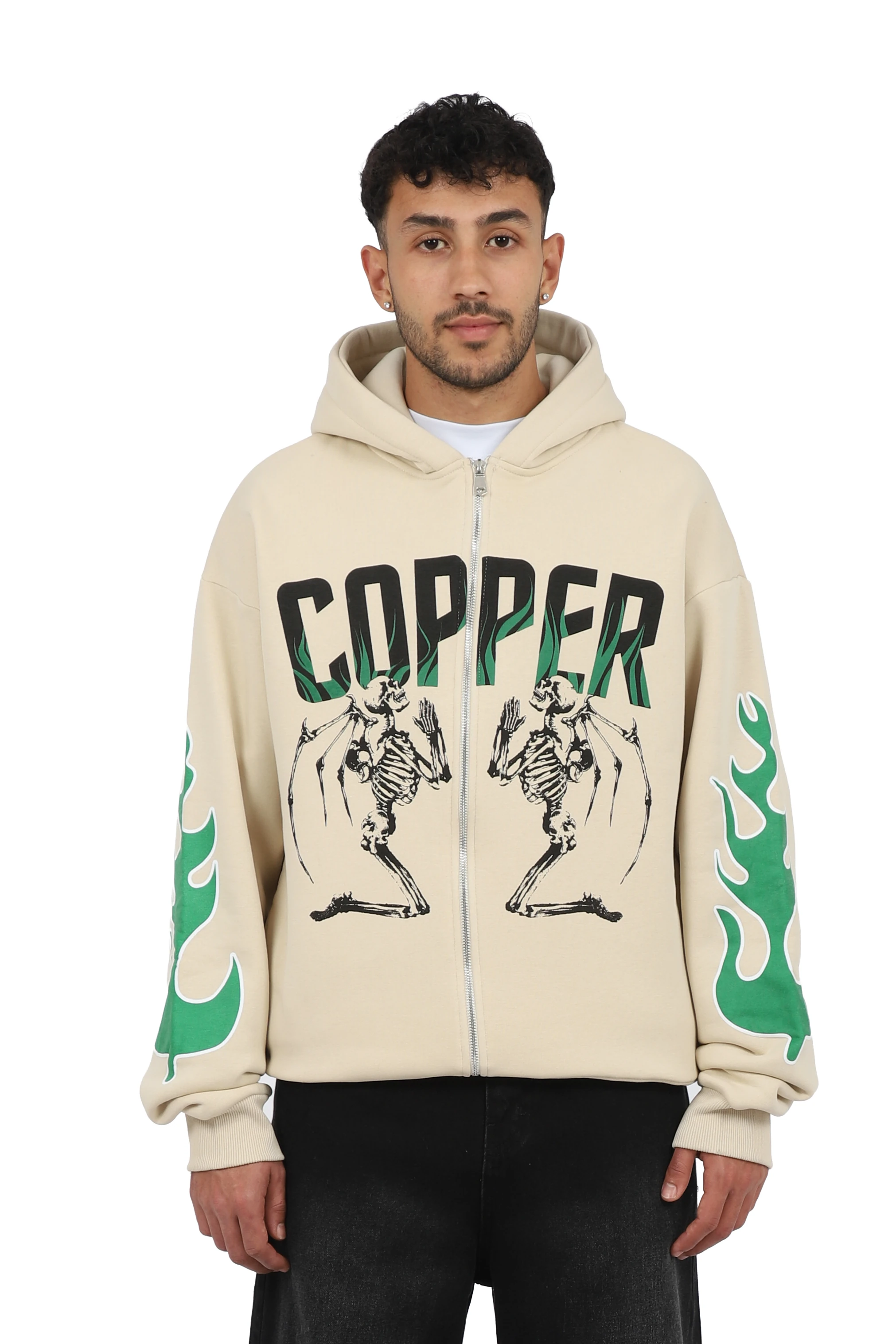 COPPER  Skeleton Zip Hoodie