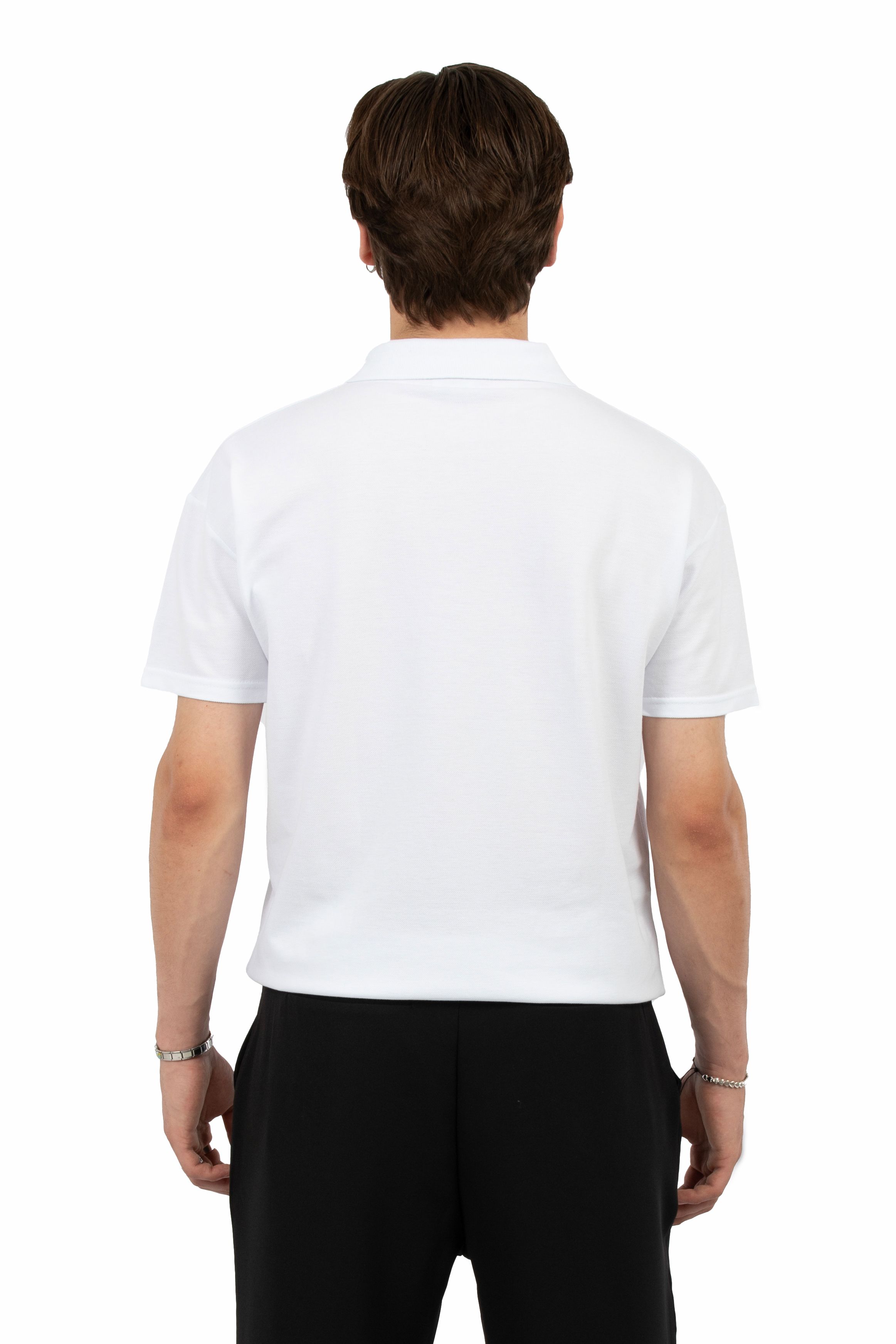 Regular Fit Basic Polo Yaka Tişört - Beyaz