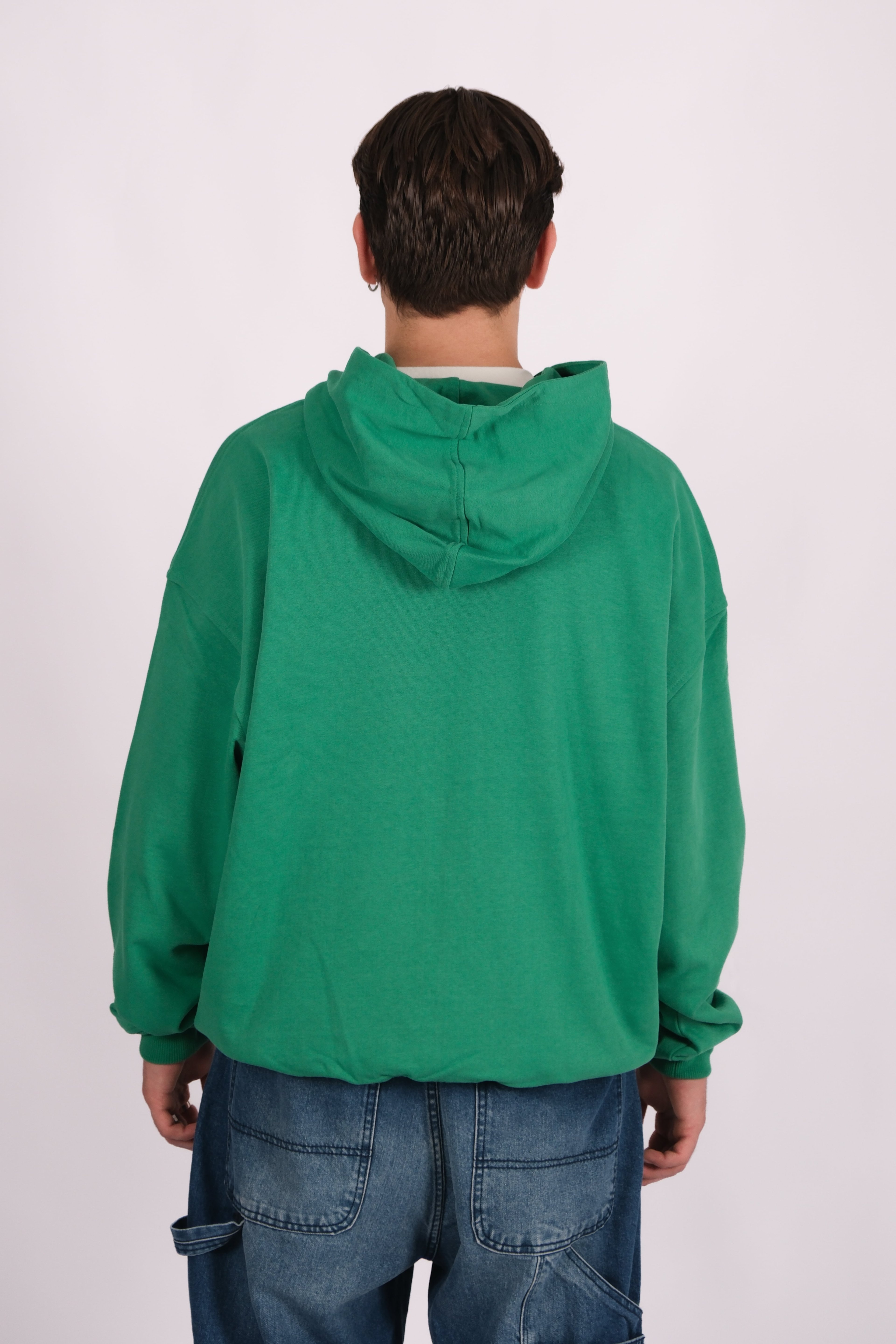 Yeşil Full-Zip Premium Oversize Hoodie