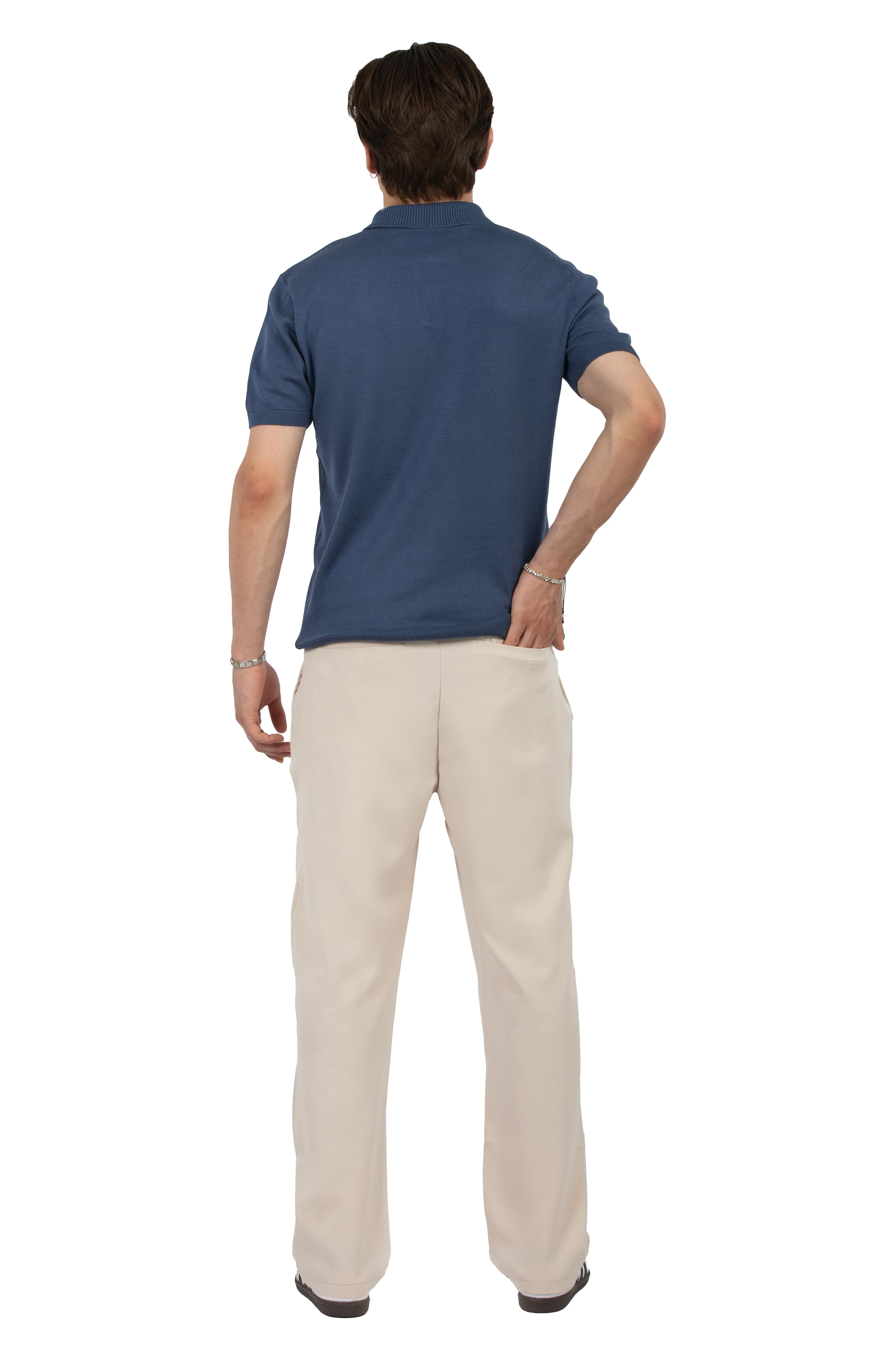 Relax Fit Pileli Basic Kumaş Pantolon - Bej