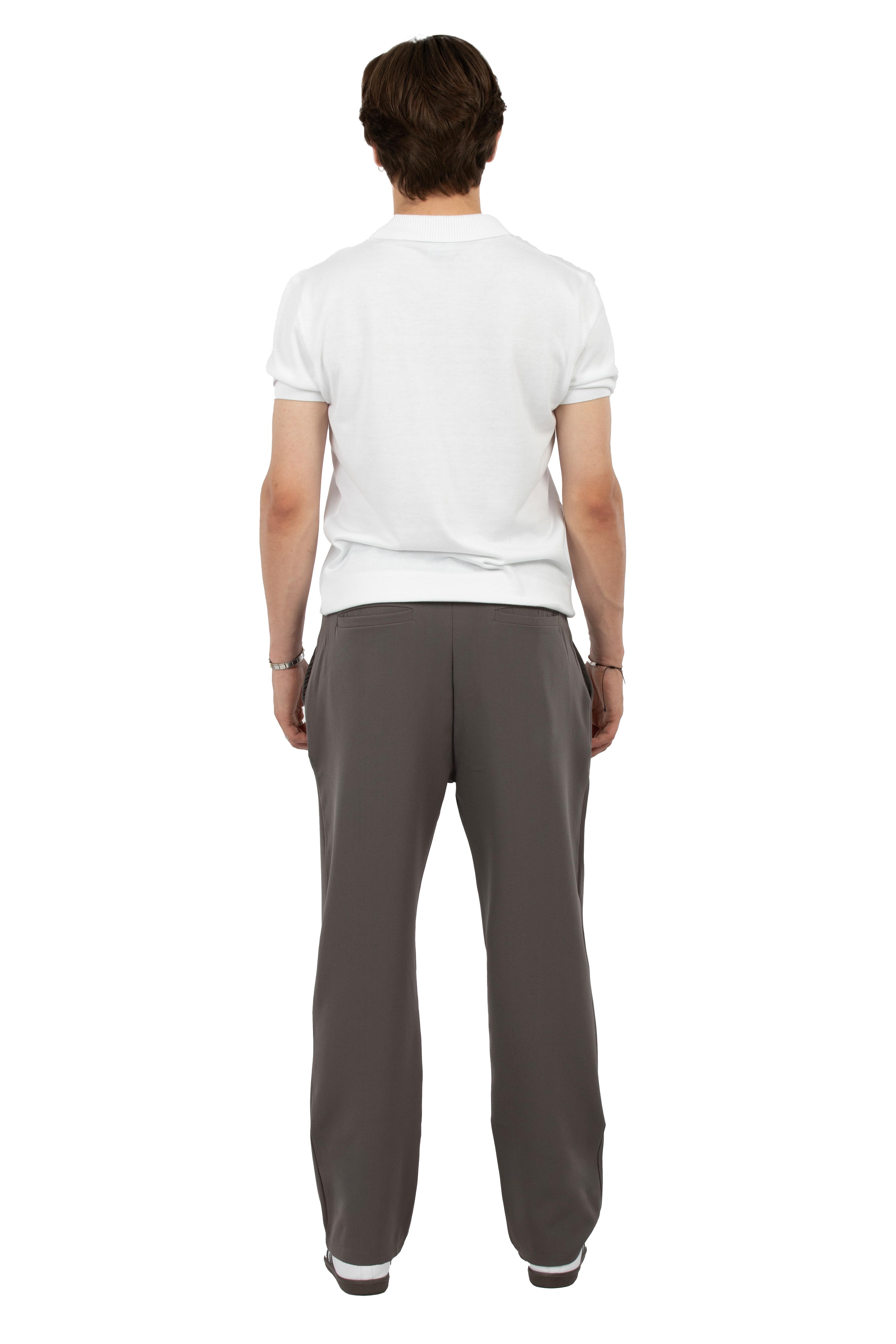 Relax Fit Pileli Basic Kumaş Pantolon - Antrasit