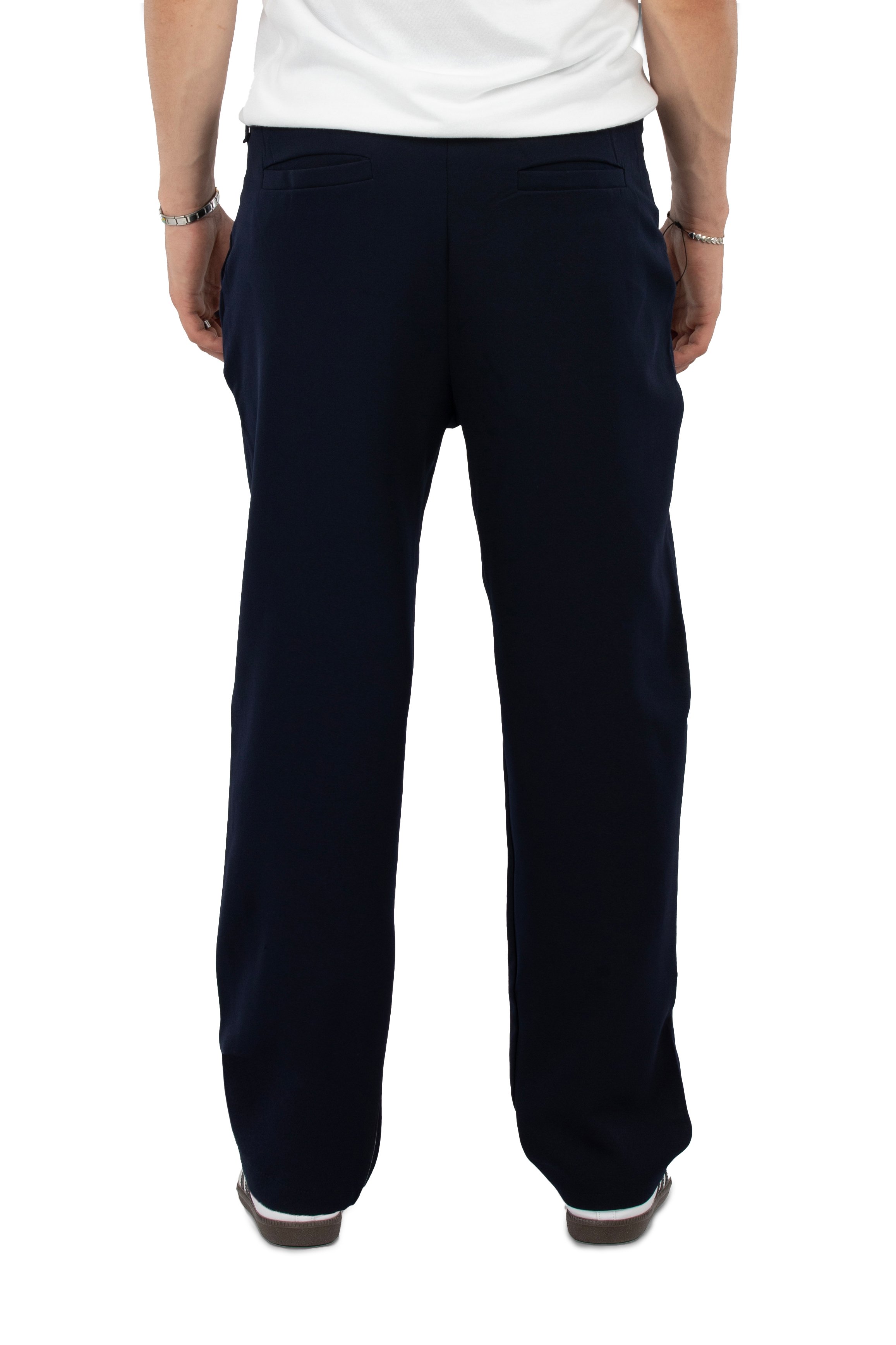 Relax Fit Pileli Basic Kumaş Pantolon - Lacivert