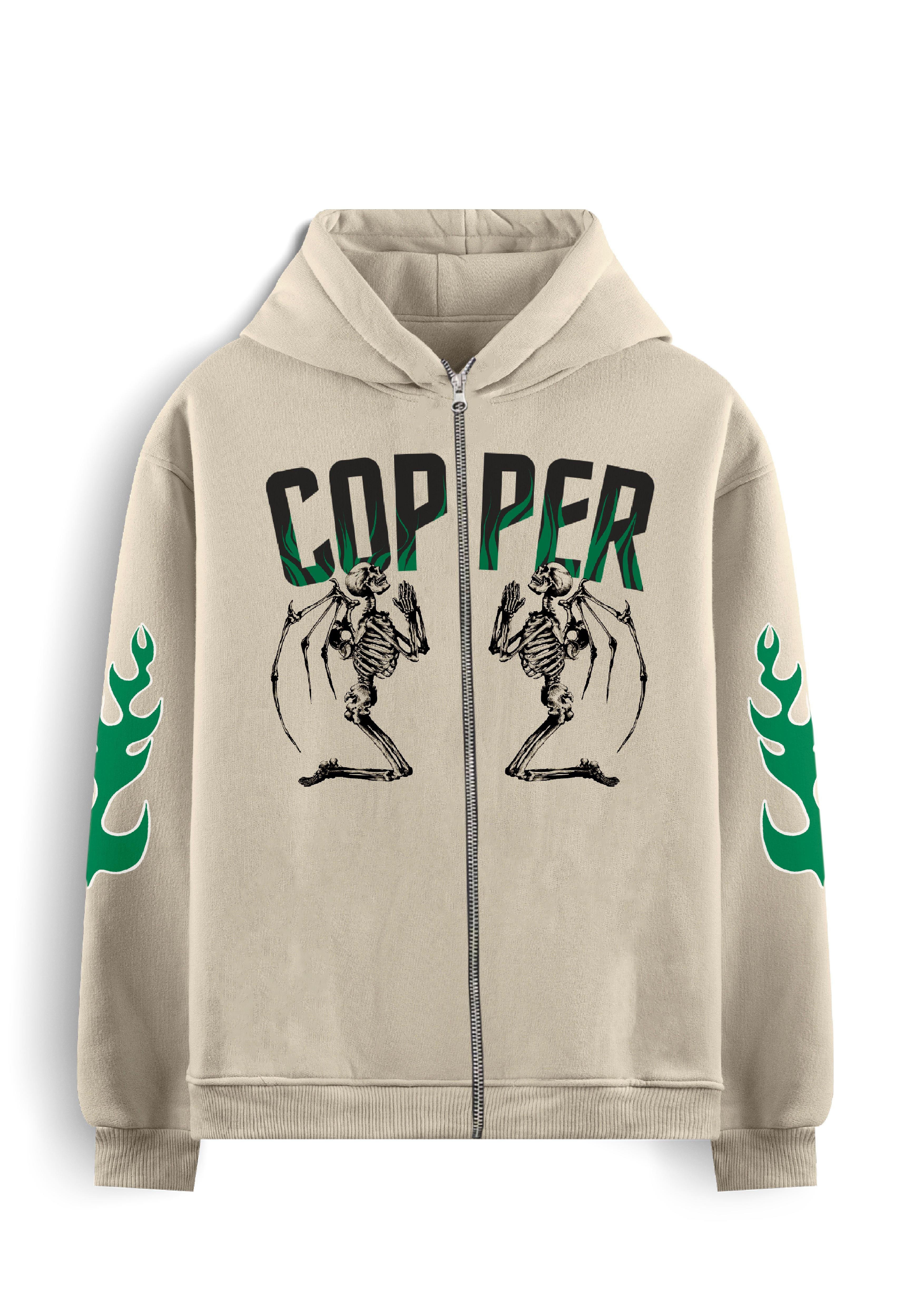 COPPER  Skeleton Zip Hoodie