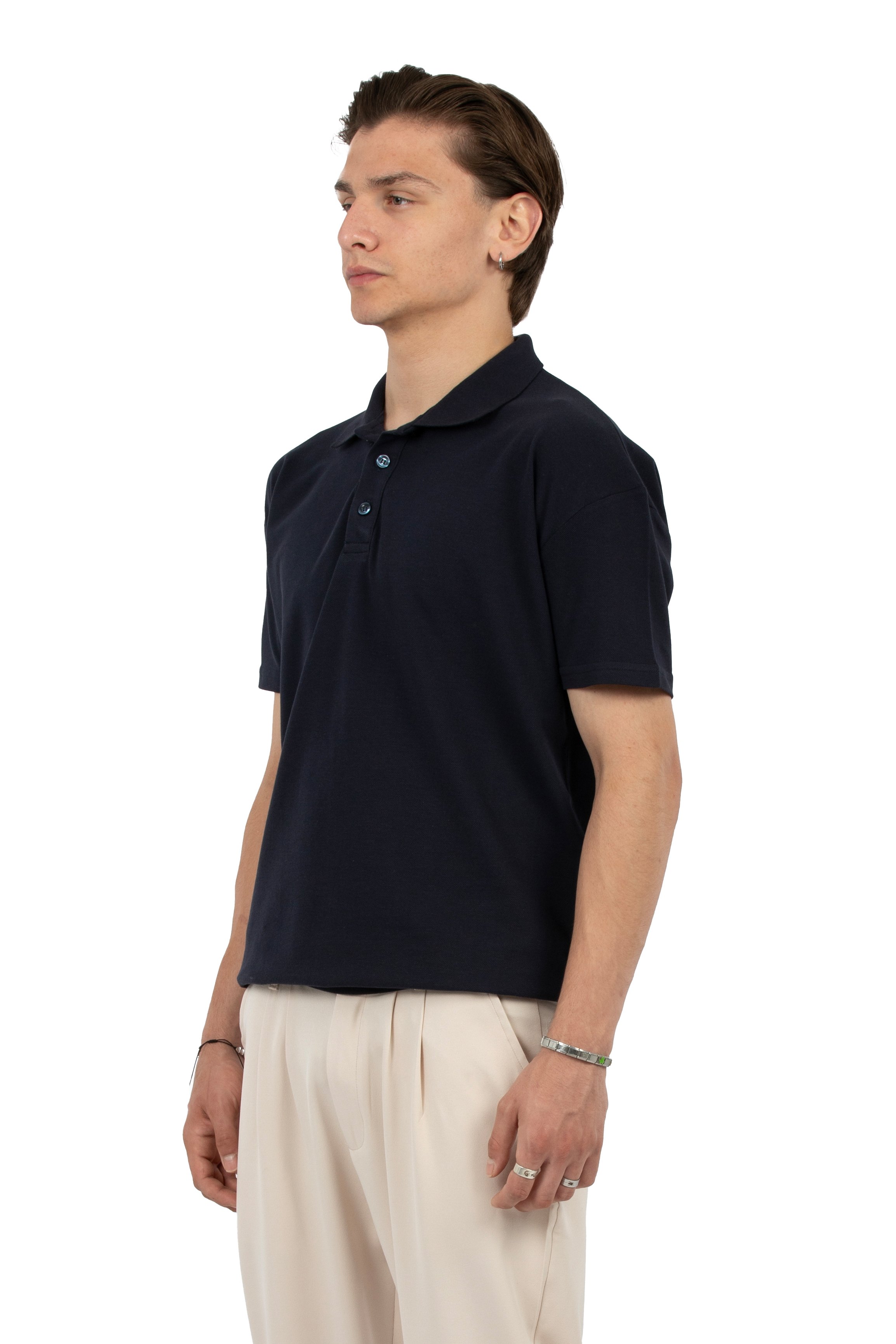 Regular Fit Basic Polo Yaka Tişört - Lacivert