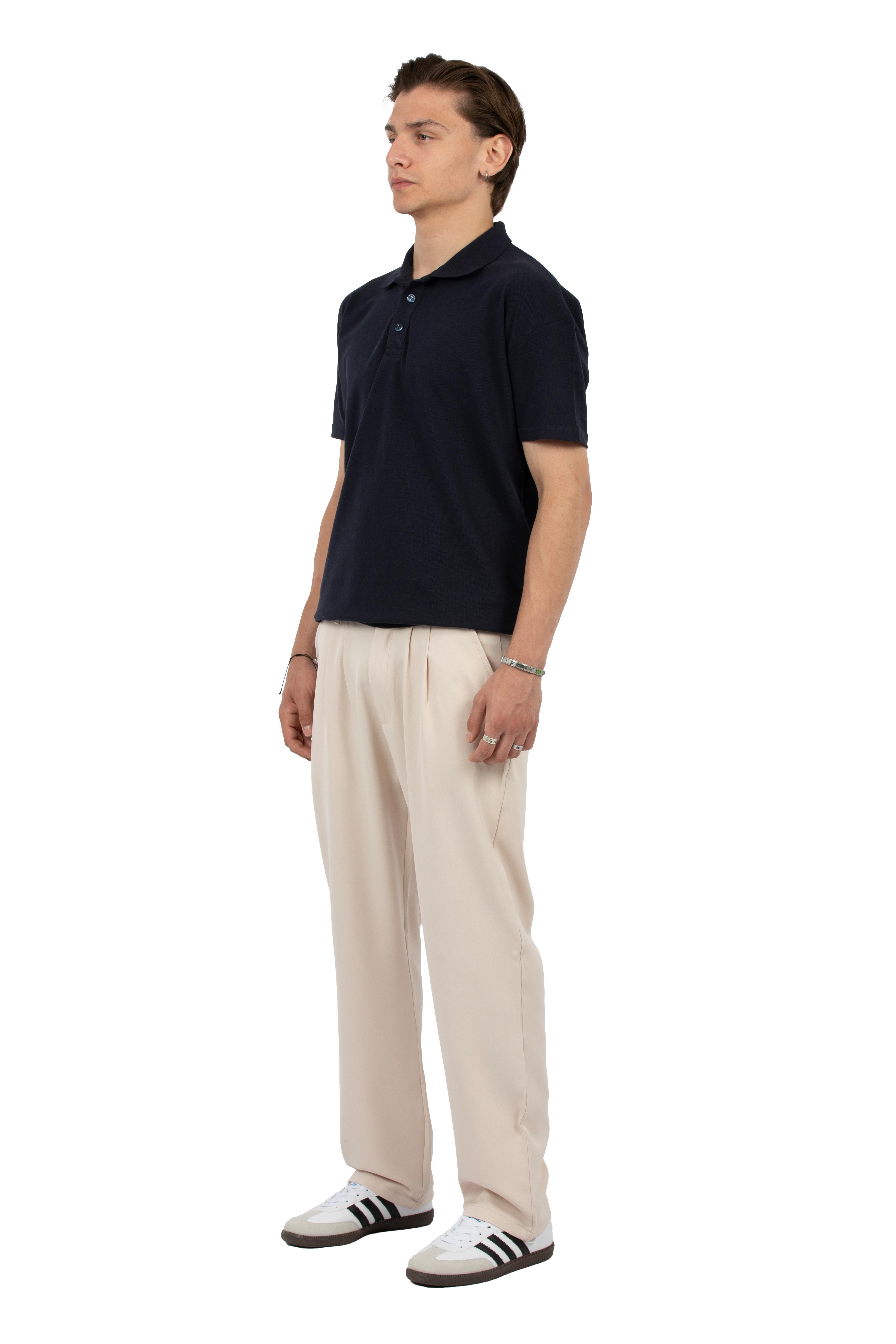 Regular Fit Basic Polo Yaka Tişört - Lacivert