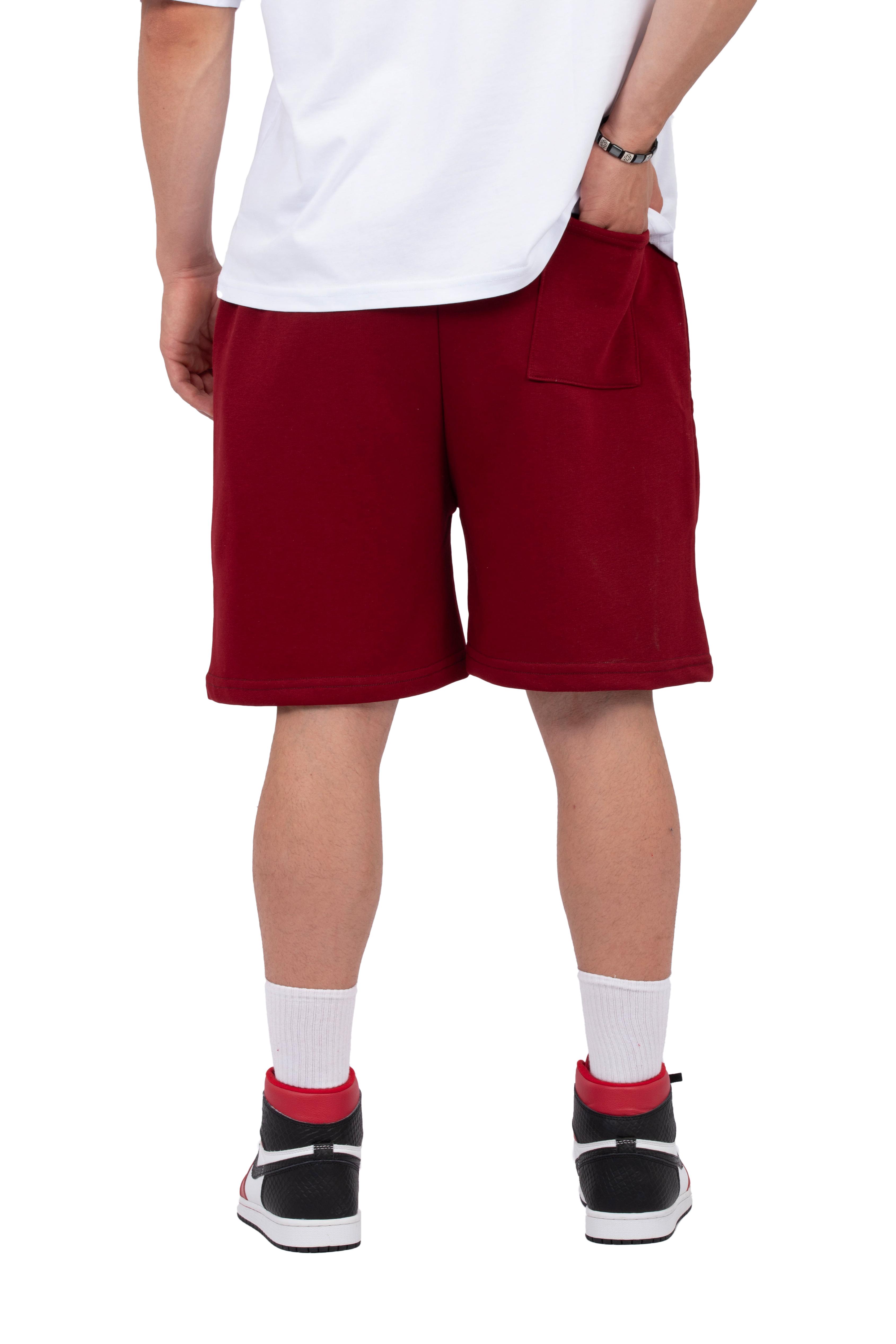 COPPER Premium Nakış Detaylı Oversize Şort - Bordo