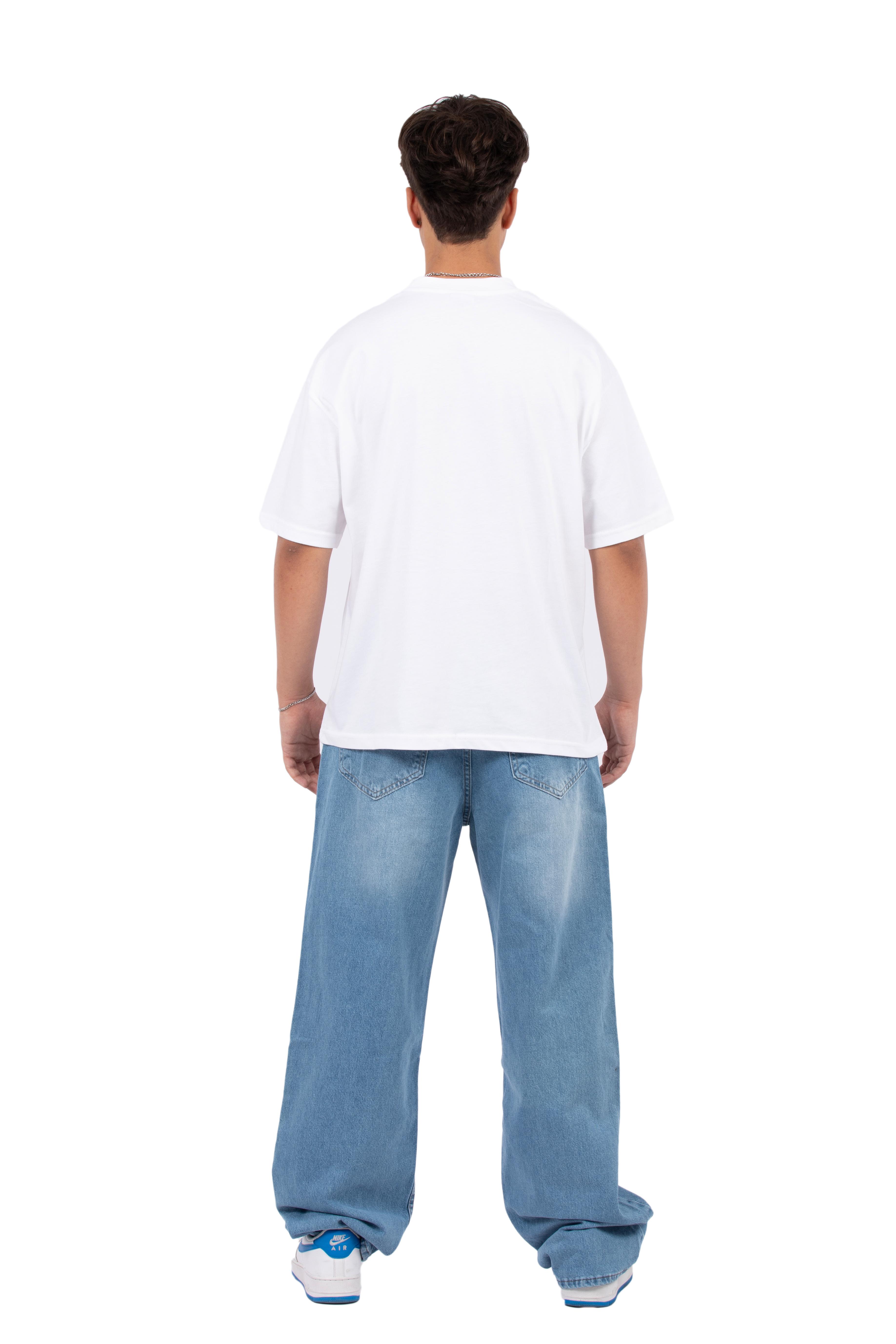 Souls Baskılı Oversize Tişört - Beyaz