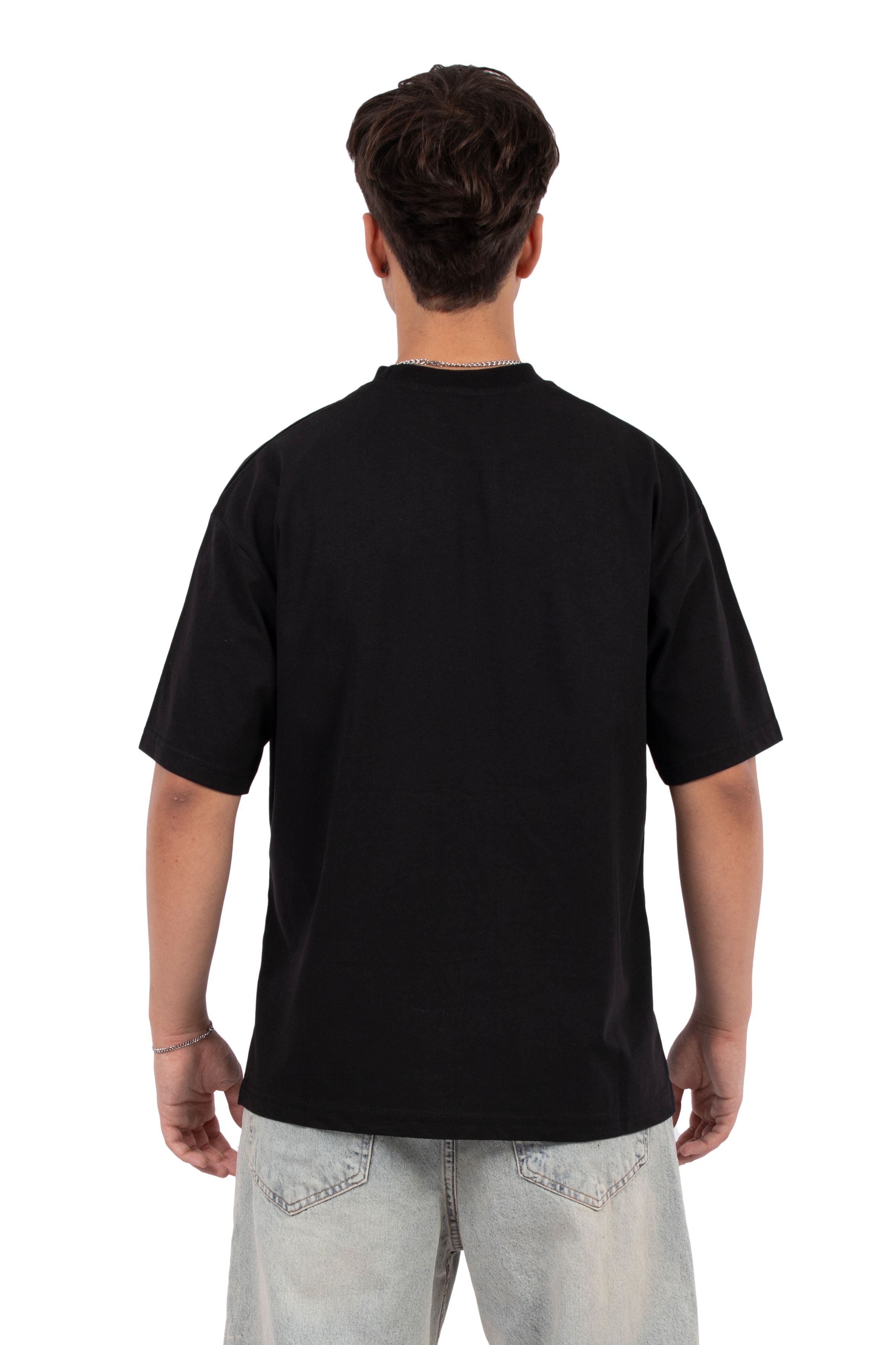 Souls Baskılı Oversize Tişört - Siyah