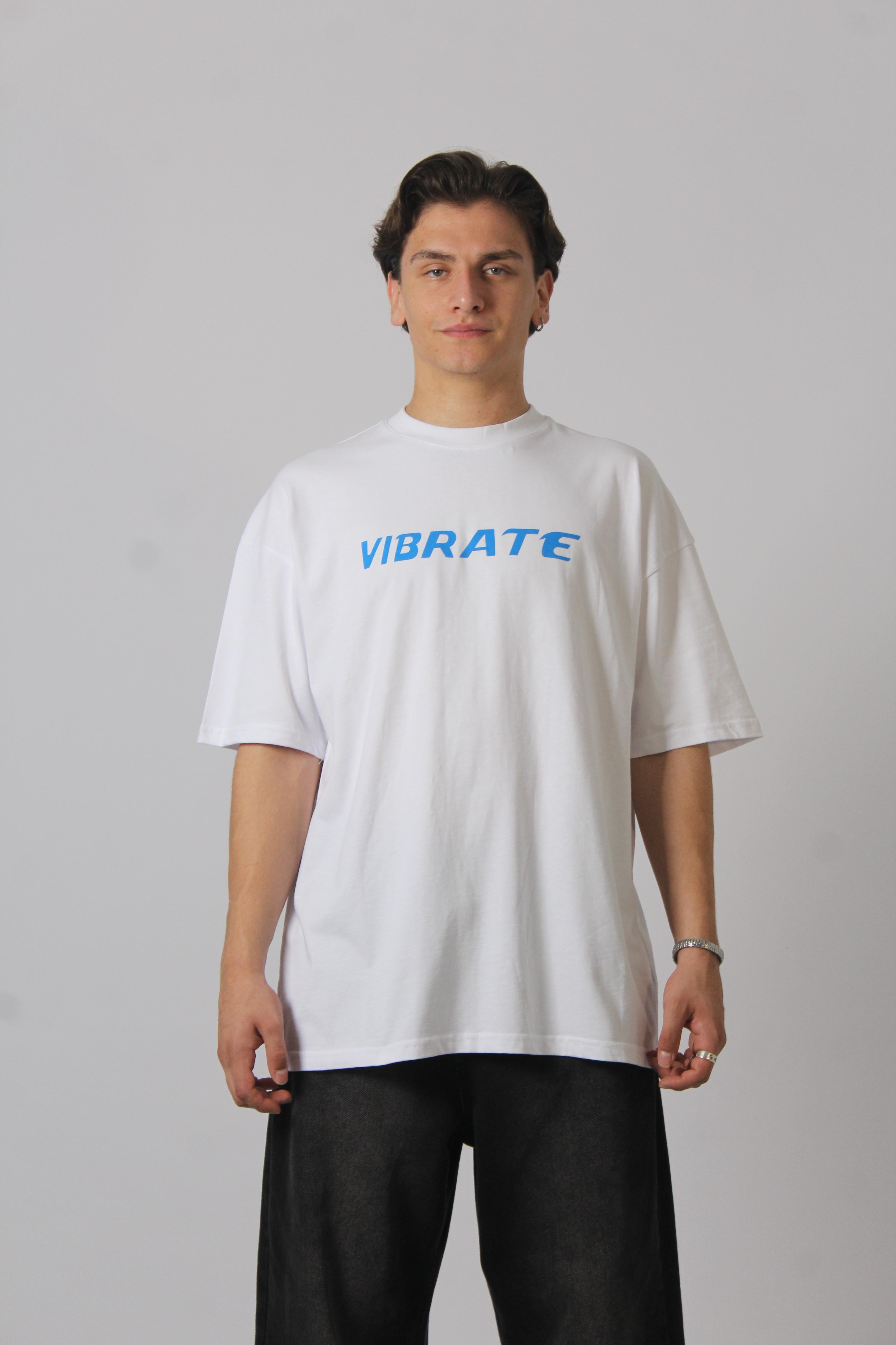 Vibrate Oversize Tişört - Beyaz