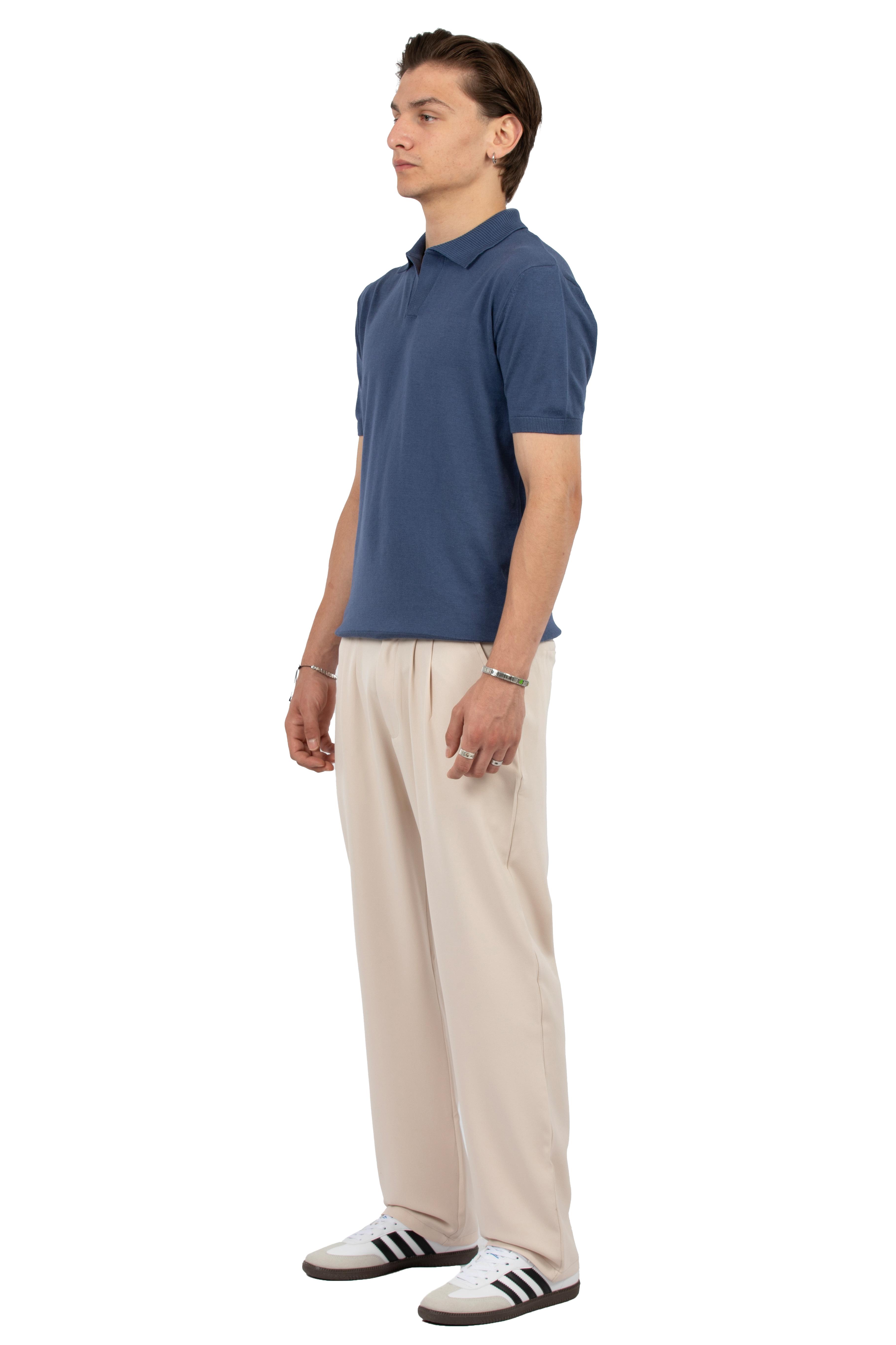 Relax Fit Pileli Basic Kumaş Pantolon - Bej