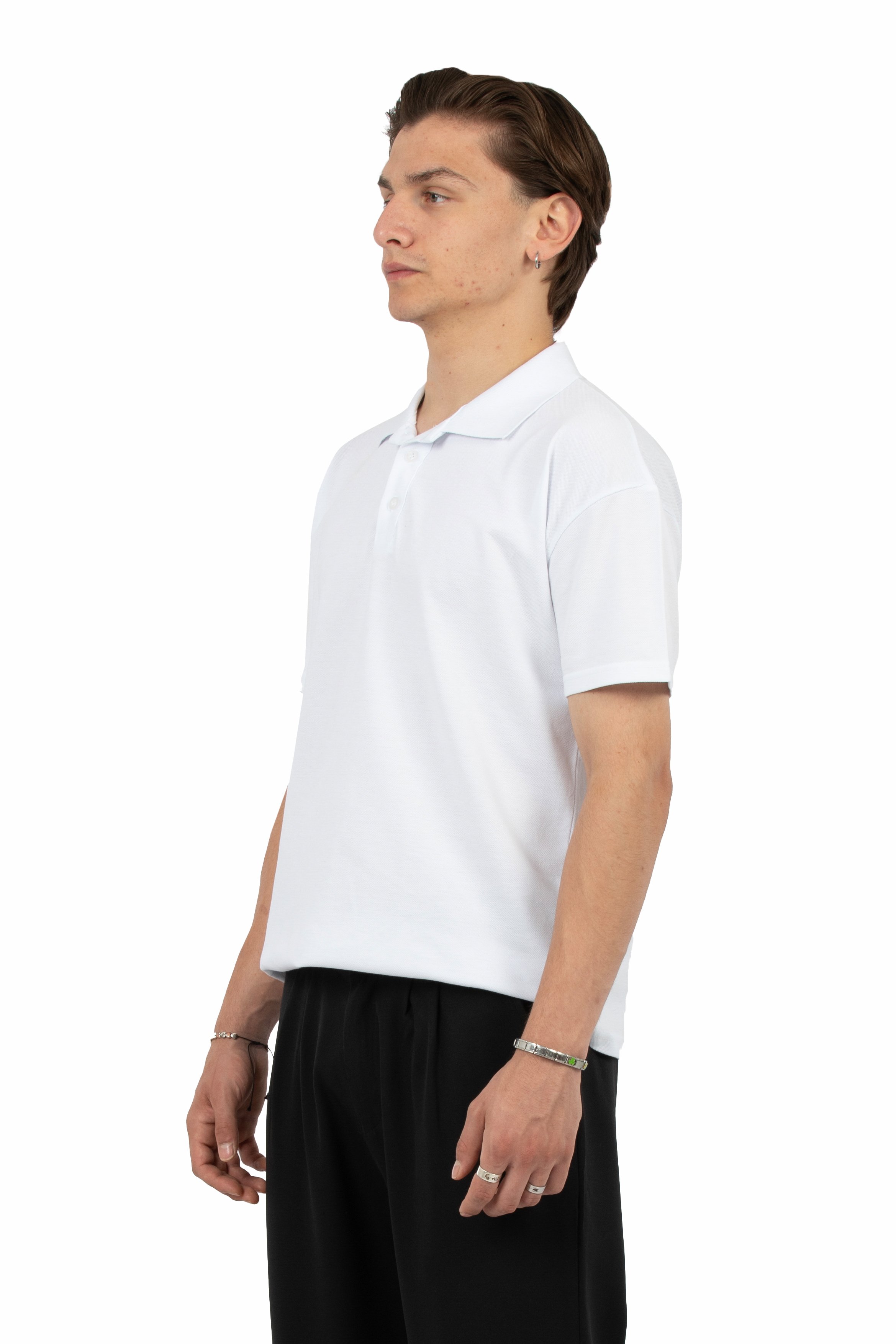 Regular Fit Basic Polo Yaka Tişört - Beyaz