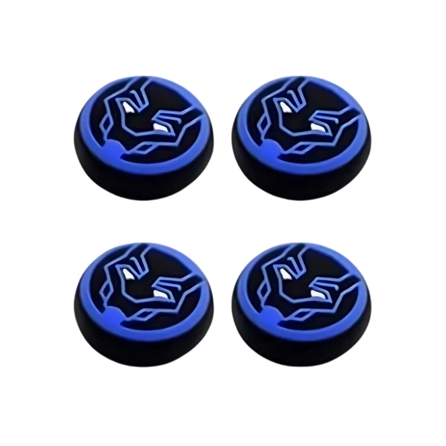 PS4 &amp; PS5 Uyumlu Analog Koruyucu Kapak – Siyah Mavi 4’lü Set