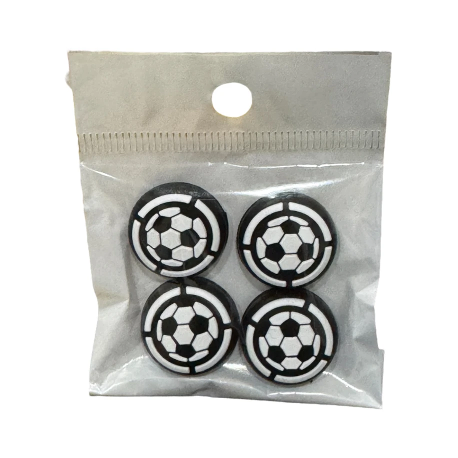 PS4 &amp; PS5 Uyumlu Analog Koruyucu Kapak – Futbol Topu Desenli (4’lü Set)