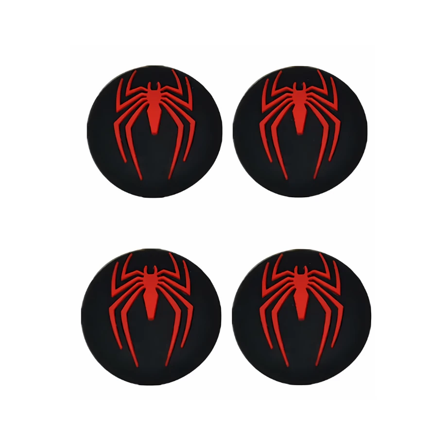 PS4 &amp; PS5 Uyumlu Analog Koruyucu Kapak – Spider Logo (4’lü Set)