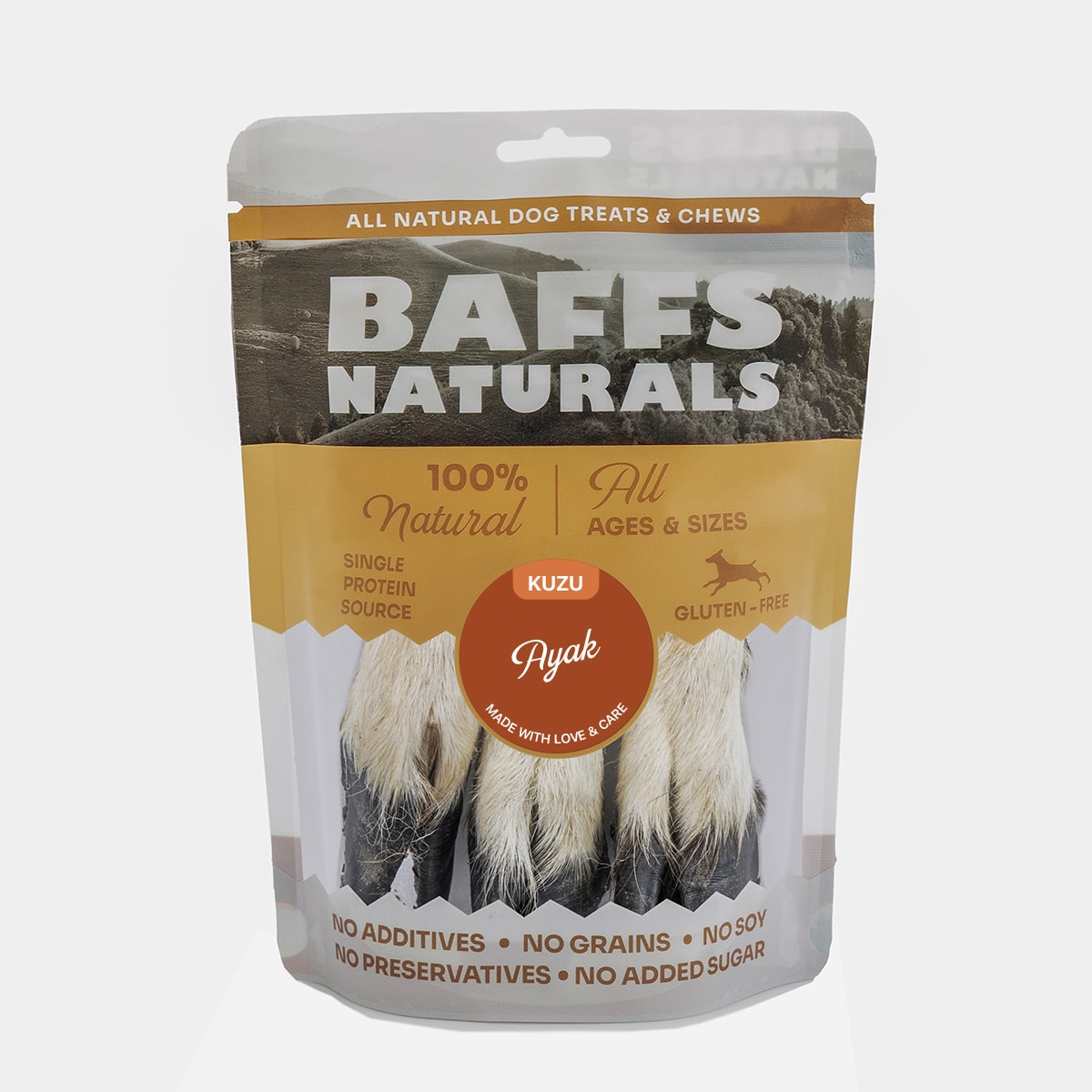 Kuzu Ayak %100 Doğal Çiğnemelik Köpek Ödül Maması 100 gr