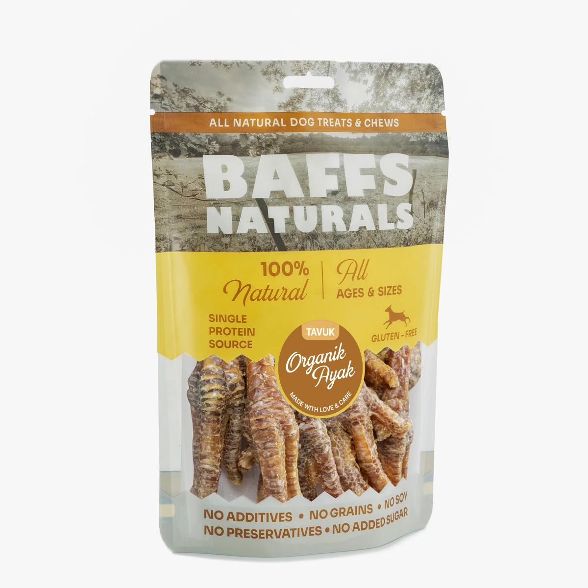 Organik Tavuk Boyun %100 Doğal Çiğnemelik Köpek Ödül Maması 100 gr