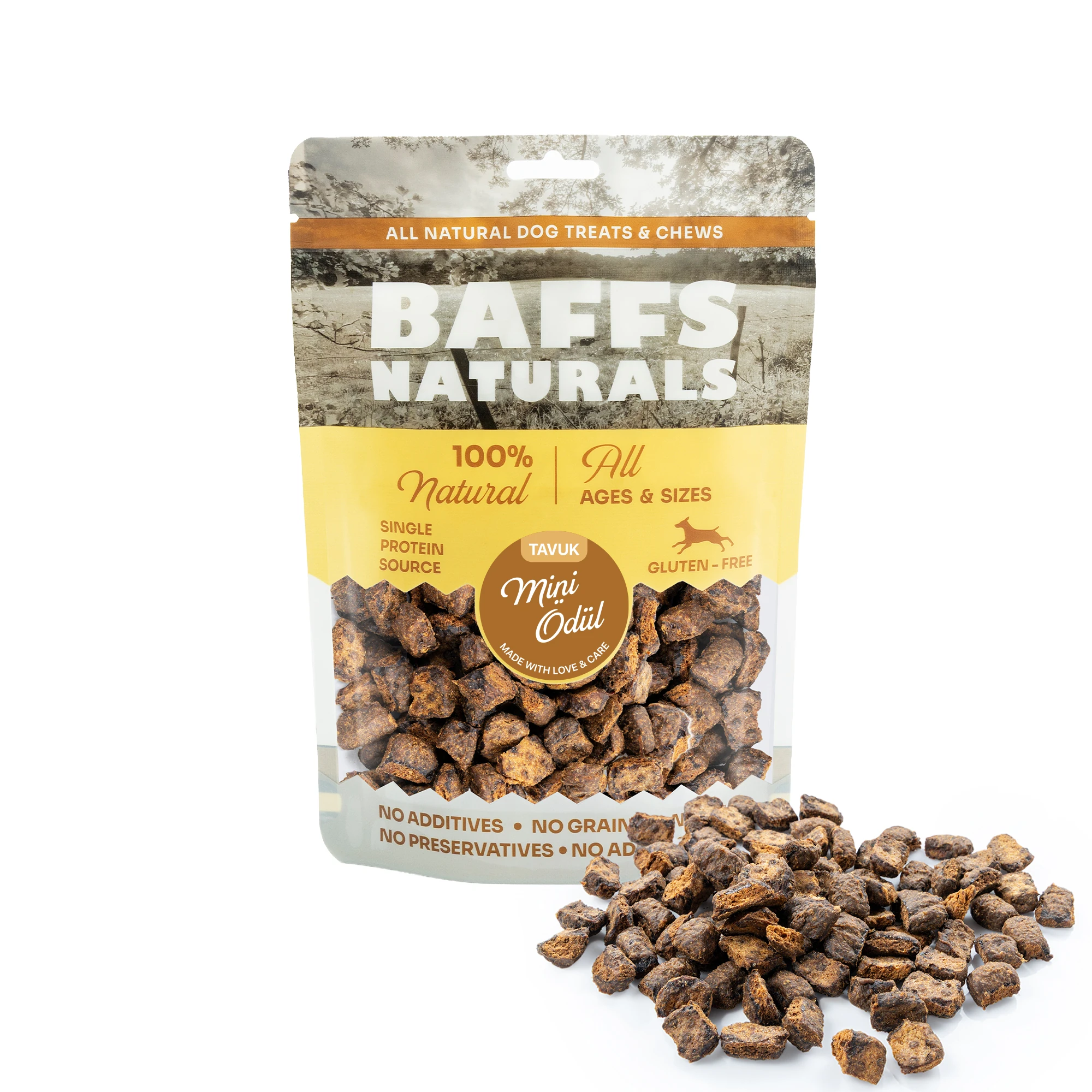 Tavuk Mini Ödül %100 Doğal Köpek Ödül Maması 100 gr