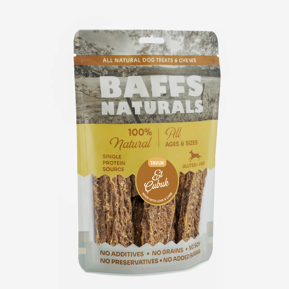 Tavuk Mini Et Çubukları %100 Doğal Köpek Ödül Maması 100 gr