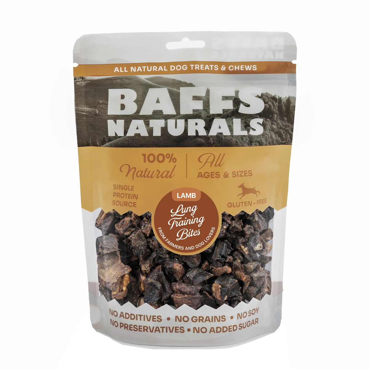 Lamb Lung Training Bites for Dogs - 100% Natural Dog Treats High Protein Low Fat for Dogs 7oz