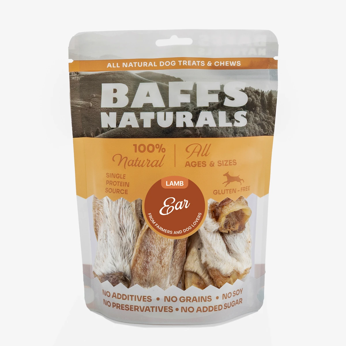 Lamb Ears for Dogs - 100% Natural High Protein, Low Fat Chew Dog Treats 3.5oz