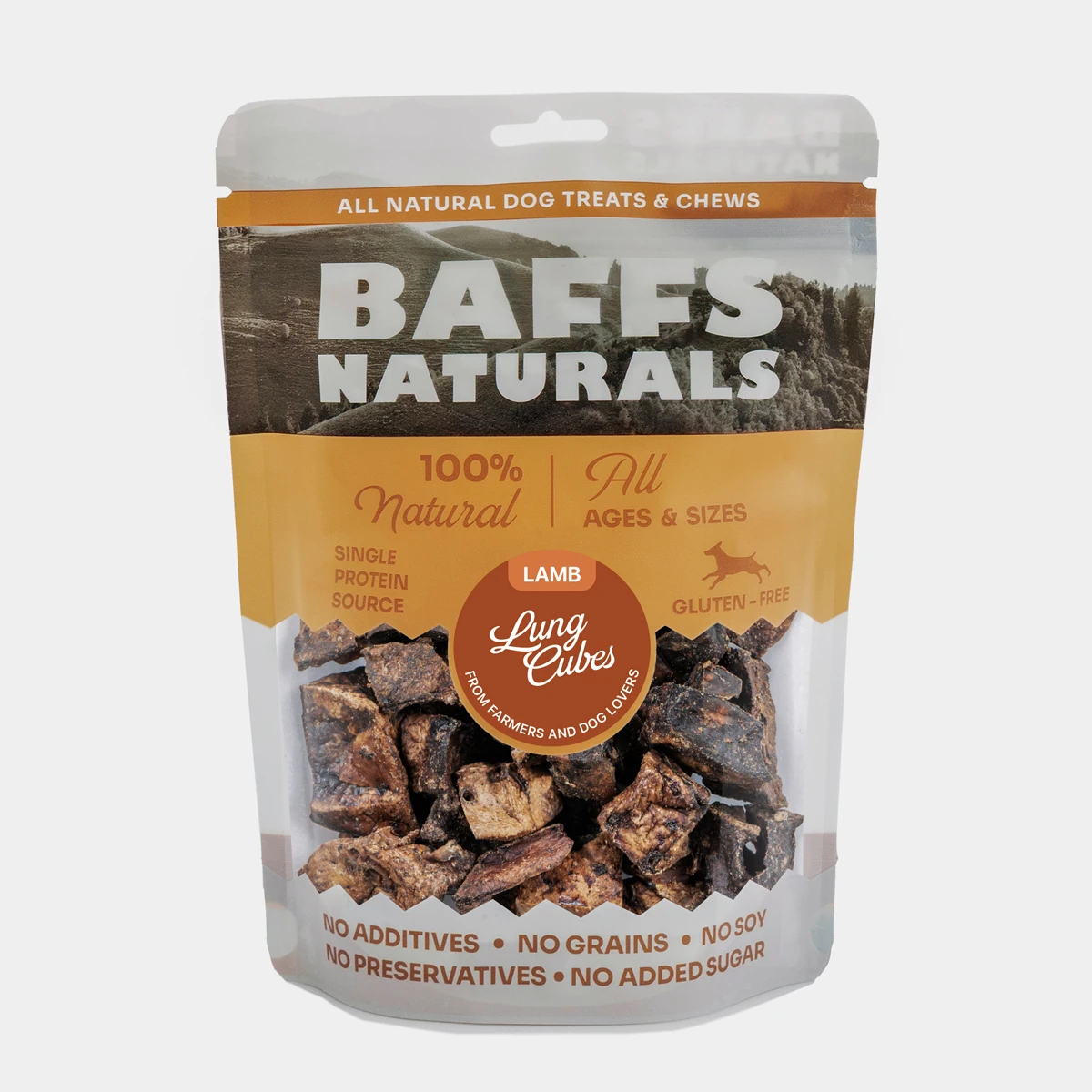 Lamb Lung Cubes Dog Treats - 100% Natural Dog Treats High Protein Low Fat Healthy Snacks for Dogs 7oz