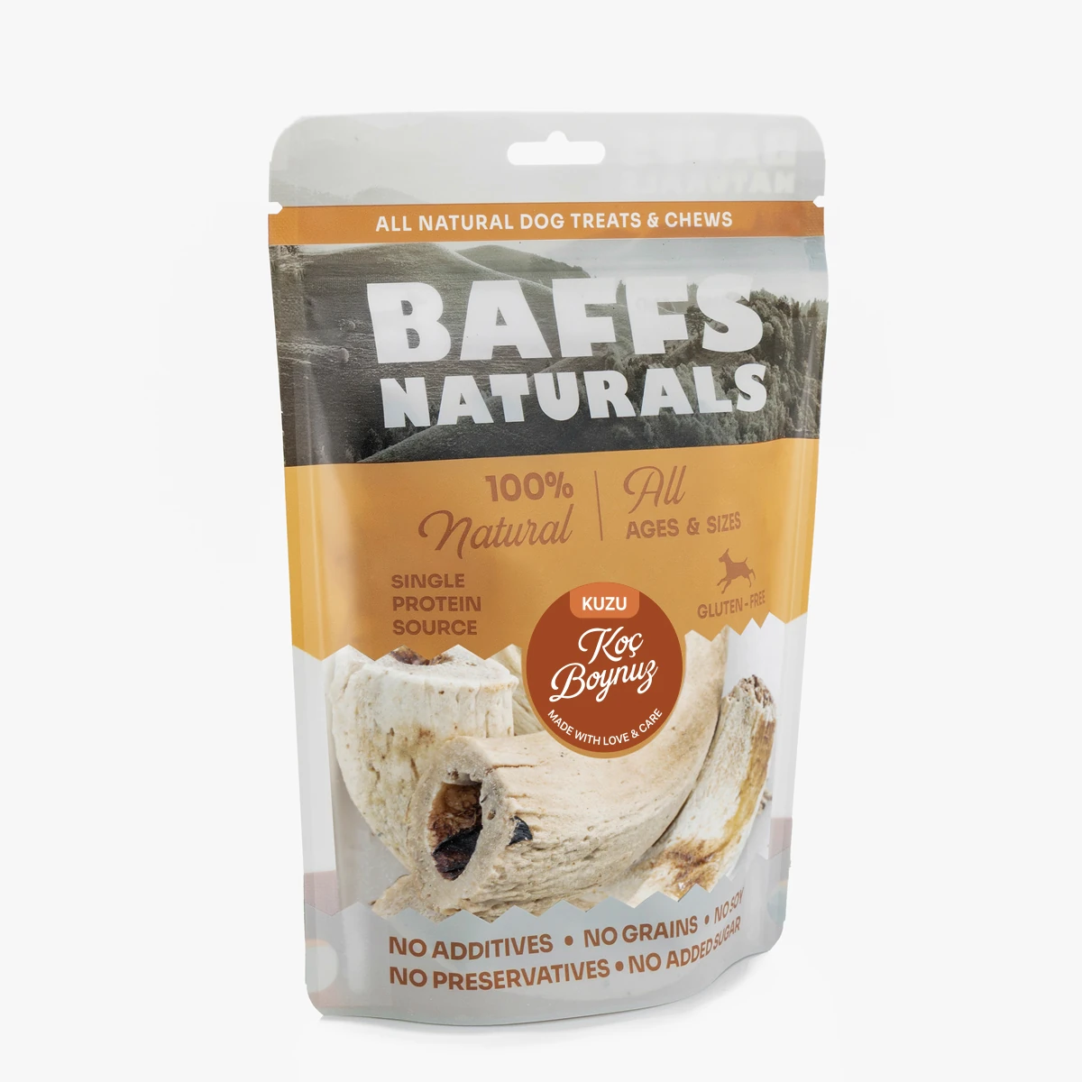 Kuzu Boynuz %100 Doğal Çiğnemelik Köpek Ödül Maması 100 gr