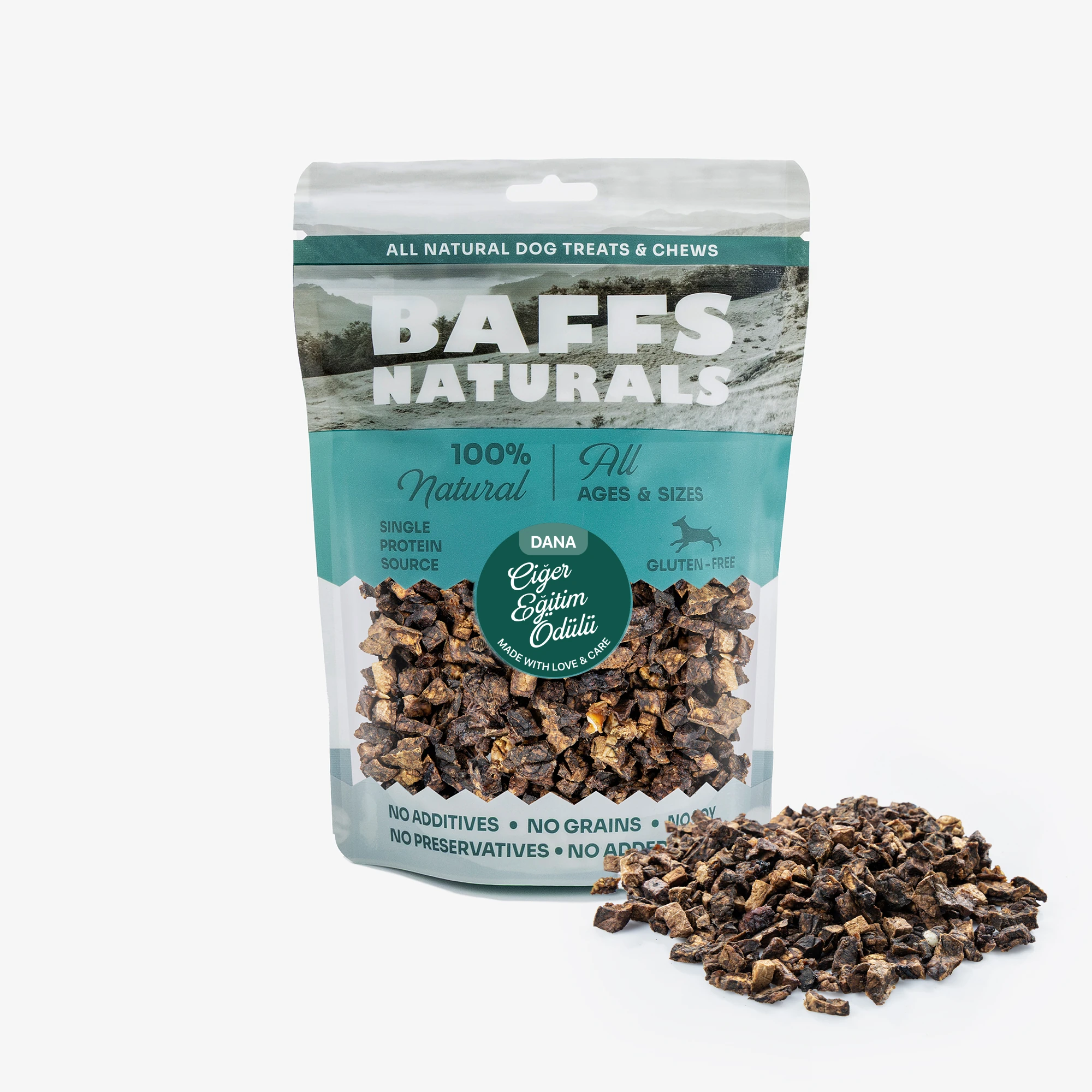 Dana Mini Ciğer Eğitim Ödülü %100 Doğal Köpek Ödül Maması 100 gr