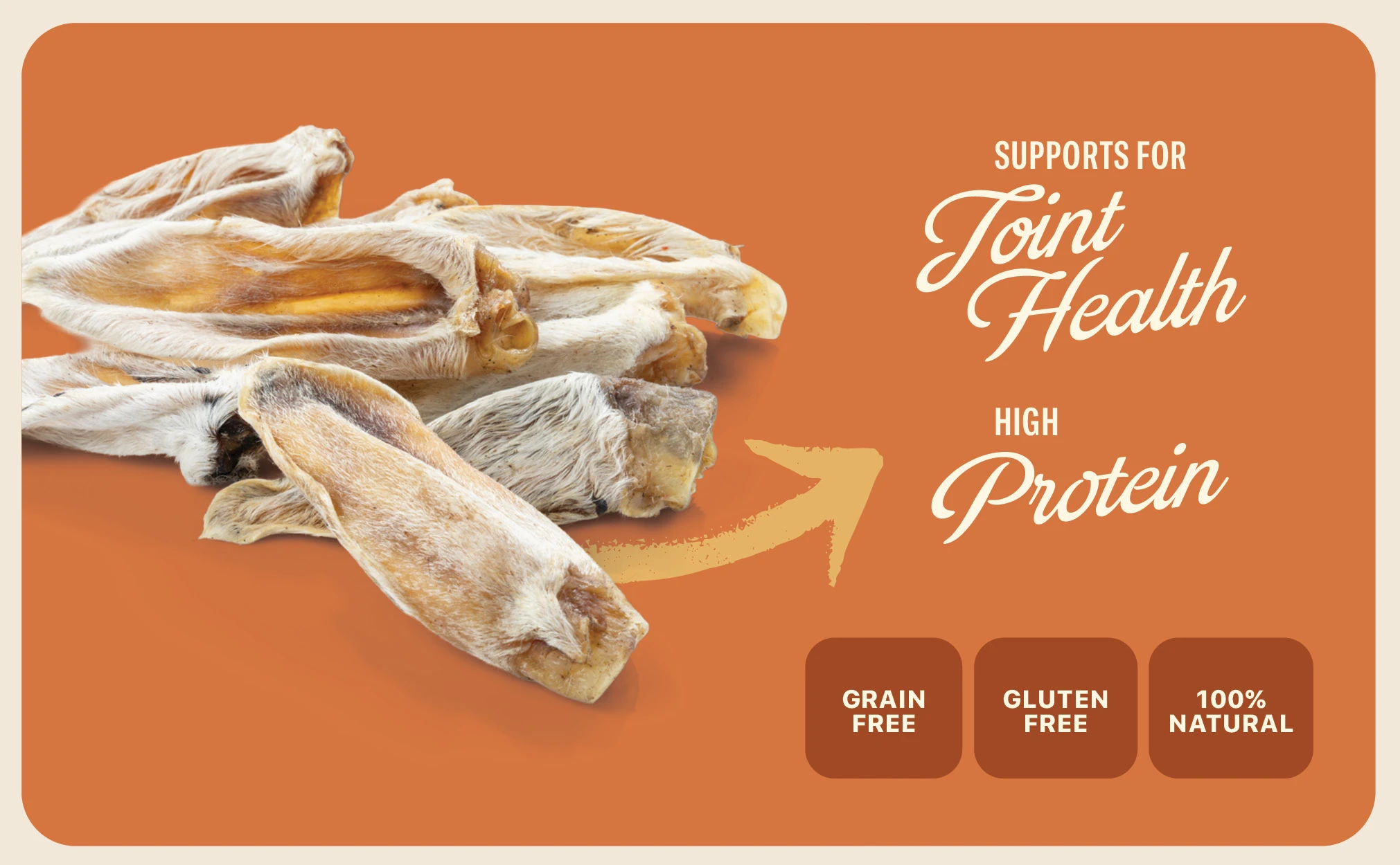 Lamb Ears for Dogs - 100% Natural High Protein, Low Fat Chew Dog Treats 3.5oz