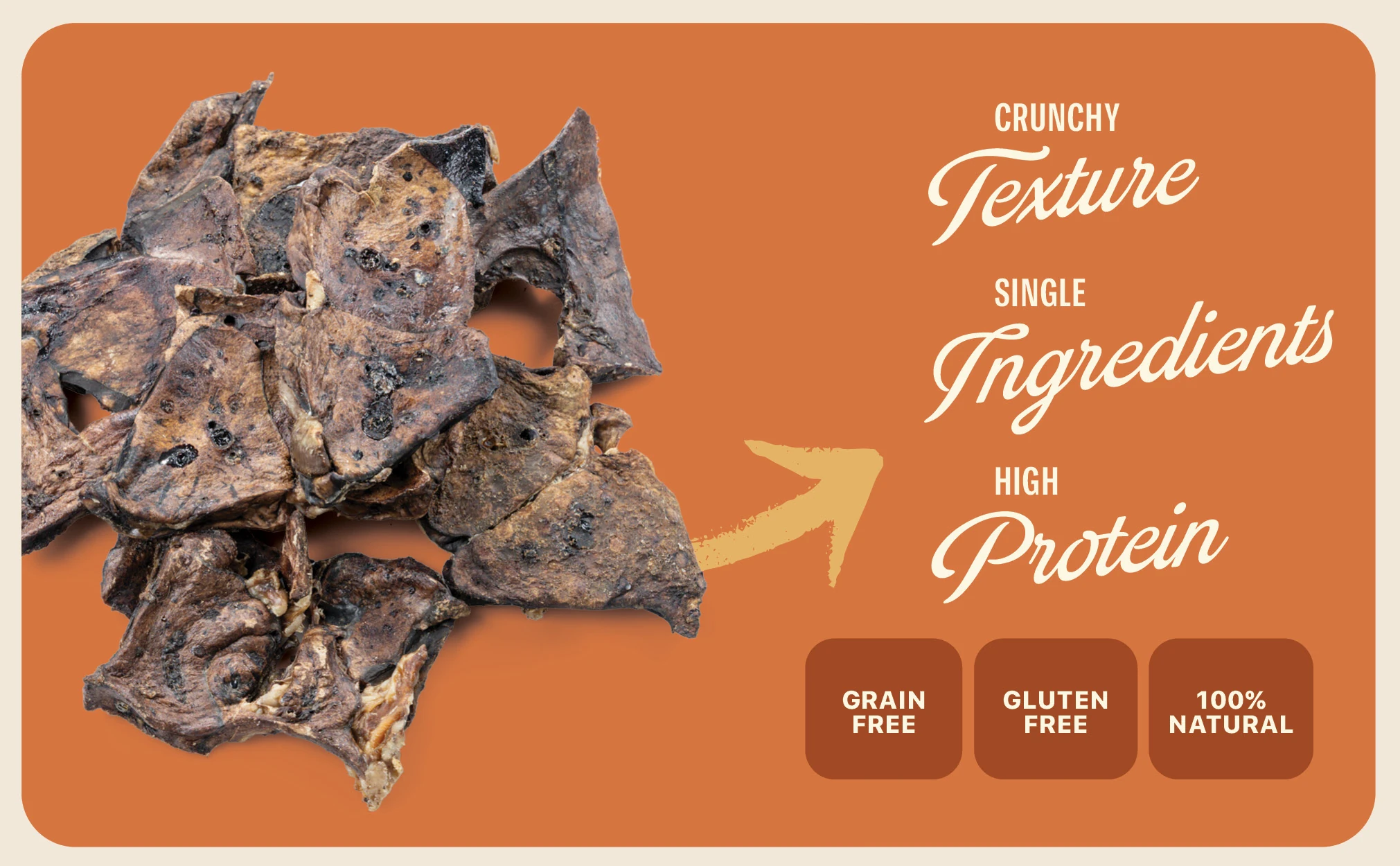 Lamb Lung Biscuits for Dogs - 100% Natural Single Ingredients Dog Treats 4oz