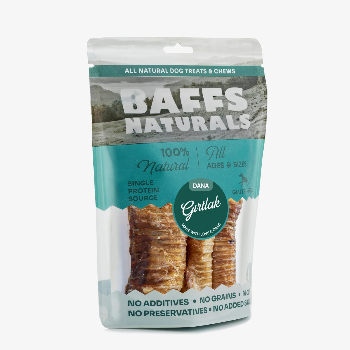 Dana Gırtlak %100 Doğal Çiğnemelik Köpek Ödül Maması 100 gr