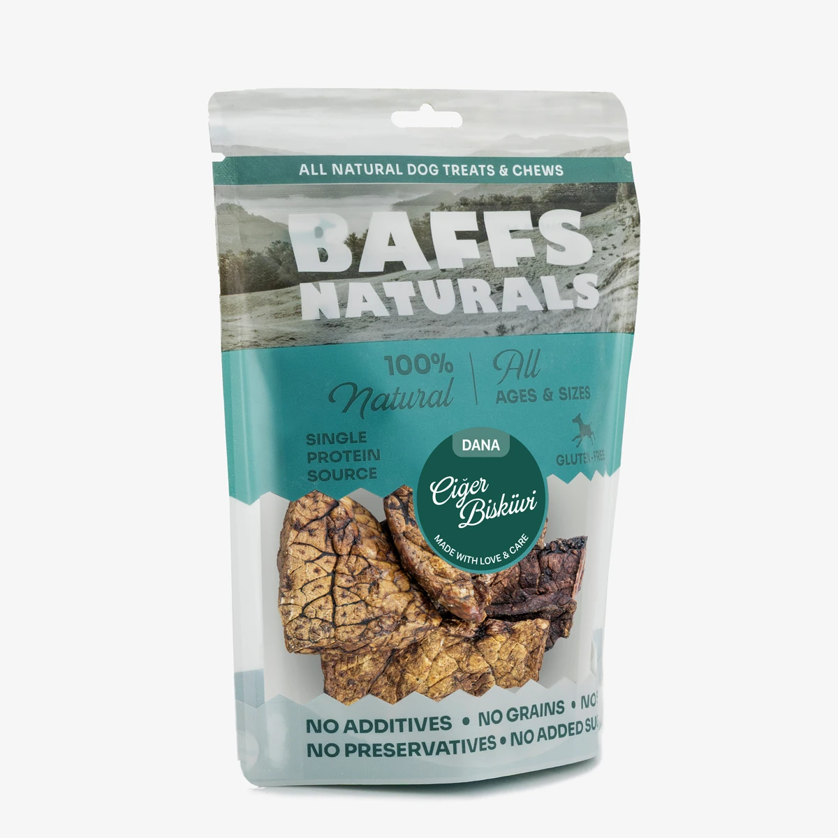 Dana Ciğer Bisküvi %100 Doğal Çiğnemelik Köpek Ödül Maması 100 gr