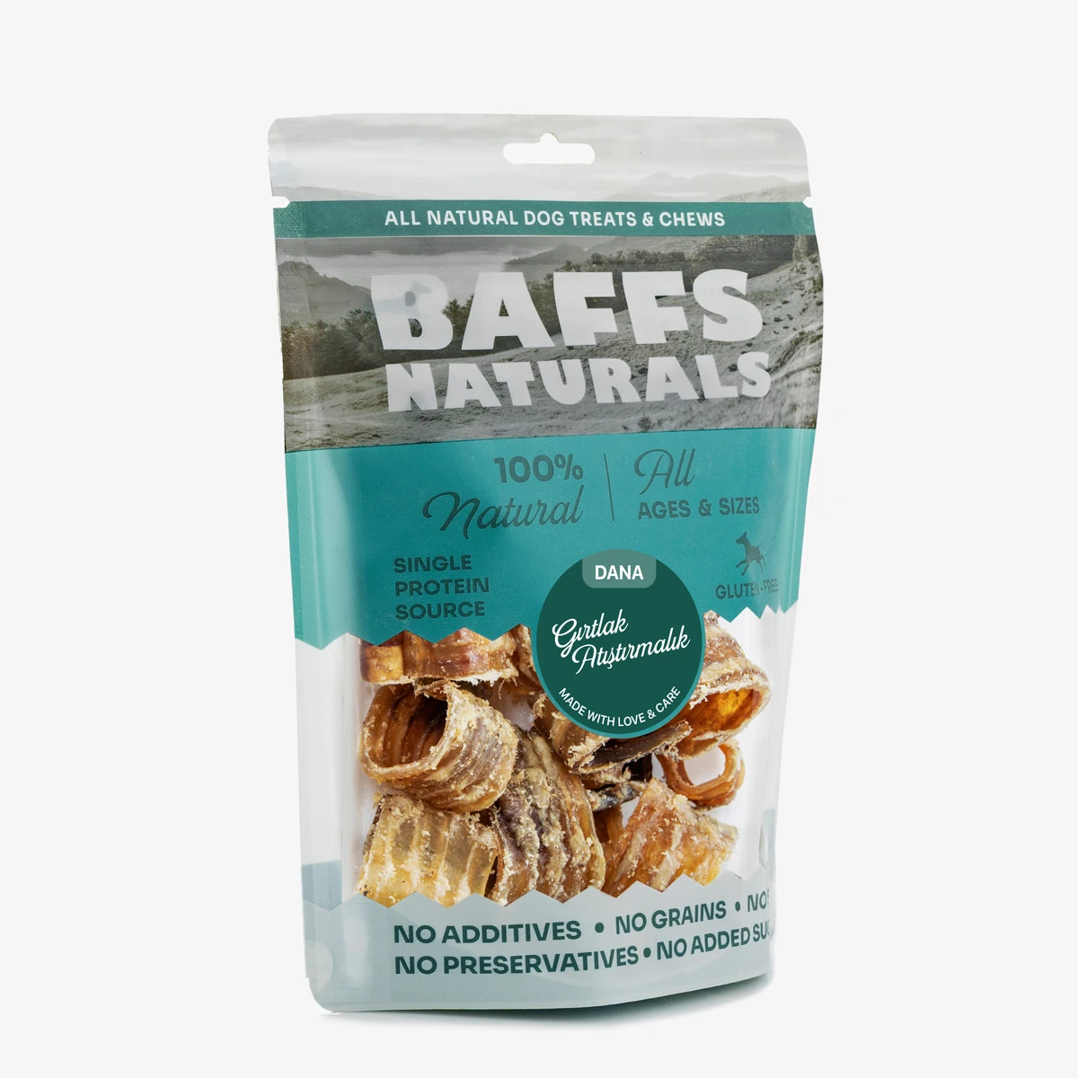 Dana Gırtlak Atıştırmalık %100 Doğal Çiğnemelik Köpek Ödül Maması 100 gr