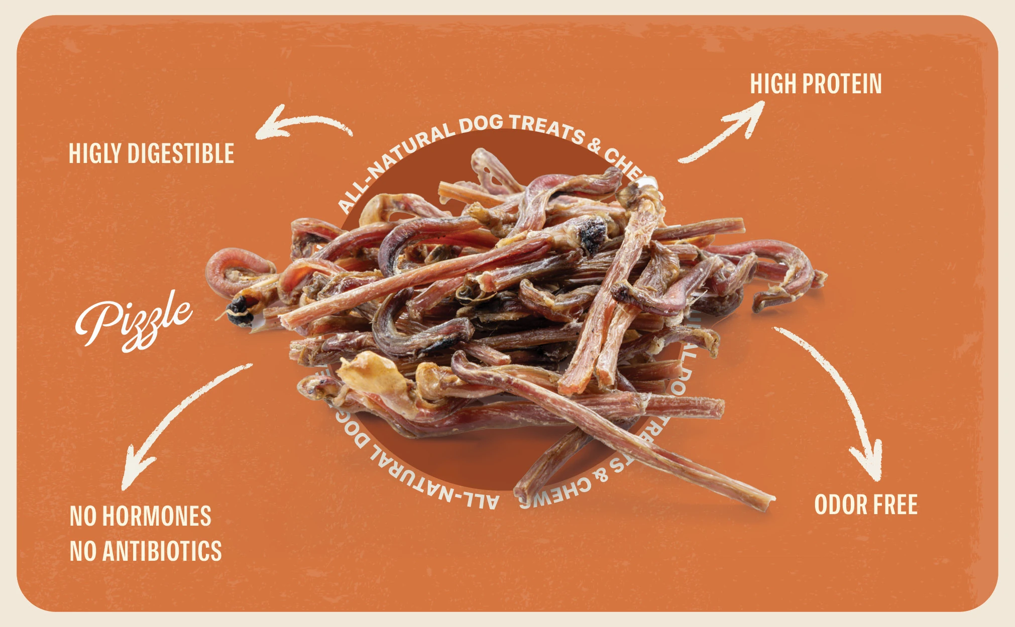 Lamb Pizzle Sticks for Dogs - 100% Natural Chews Dog Treats for All Ages & Sizes 8oz