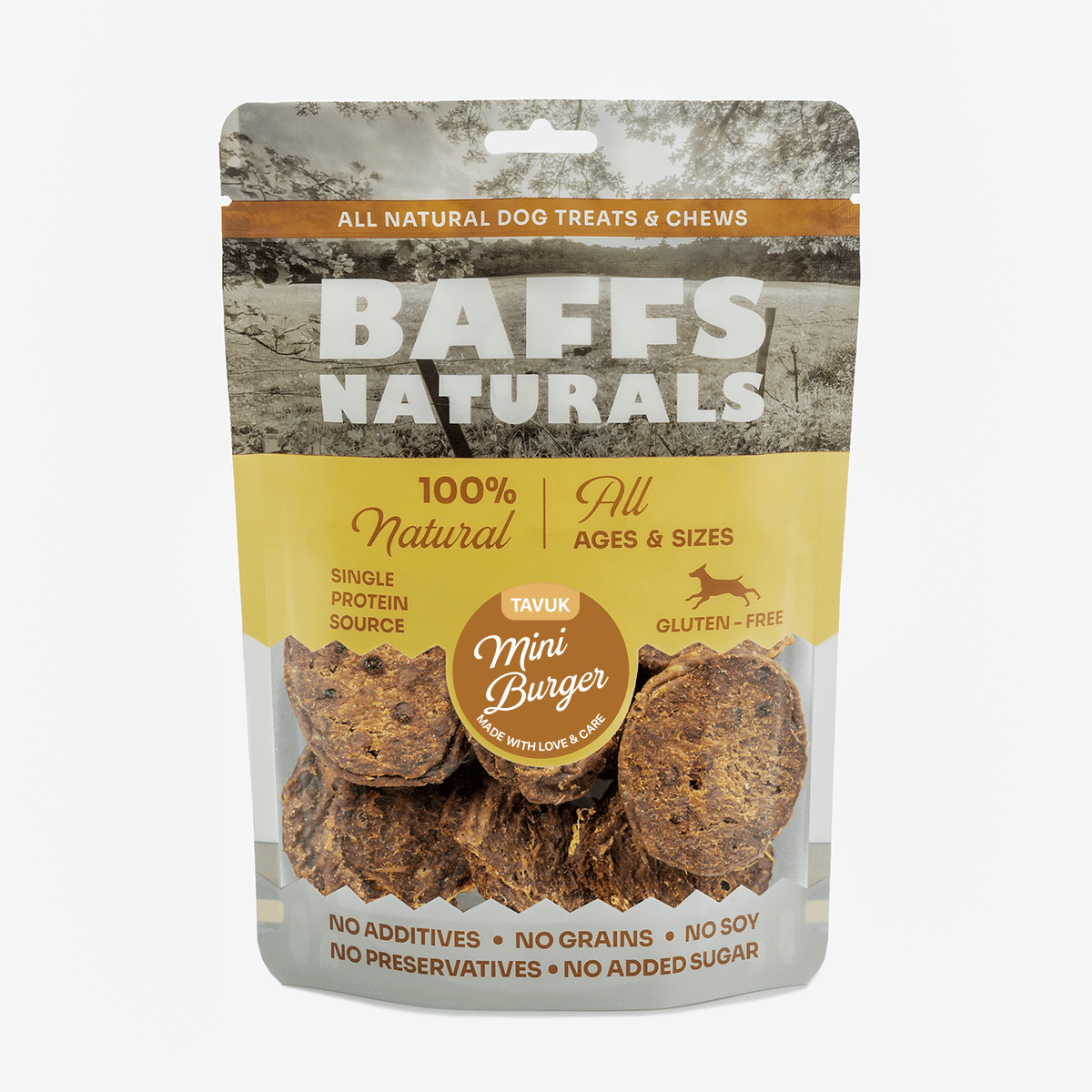 Tavuk Mini Burger %100 Doğal Köpek Ödül Maması 100 gr