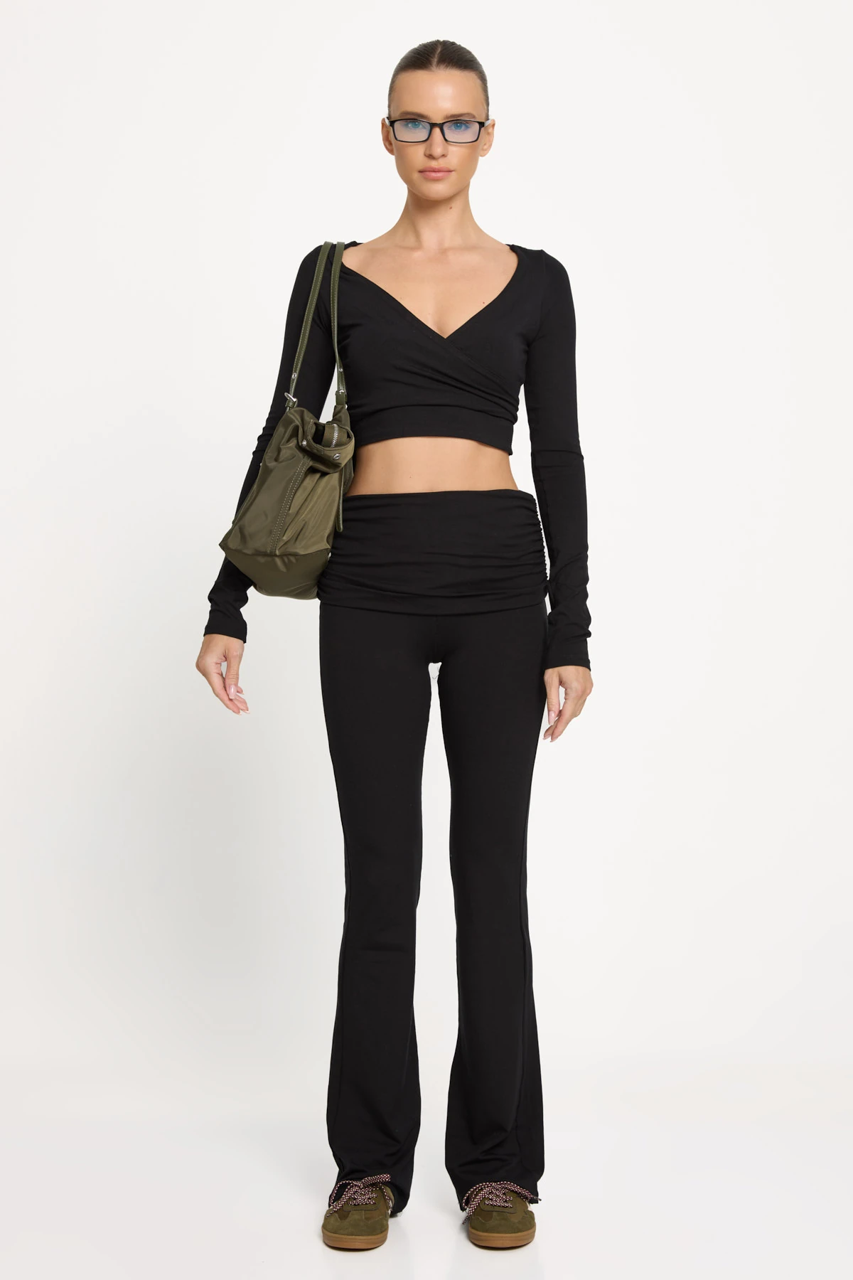 Josie Tie Pant Black