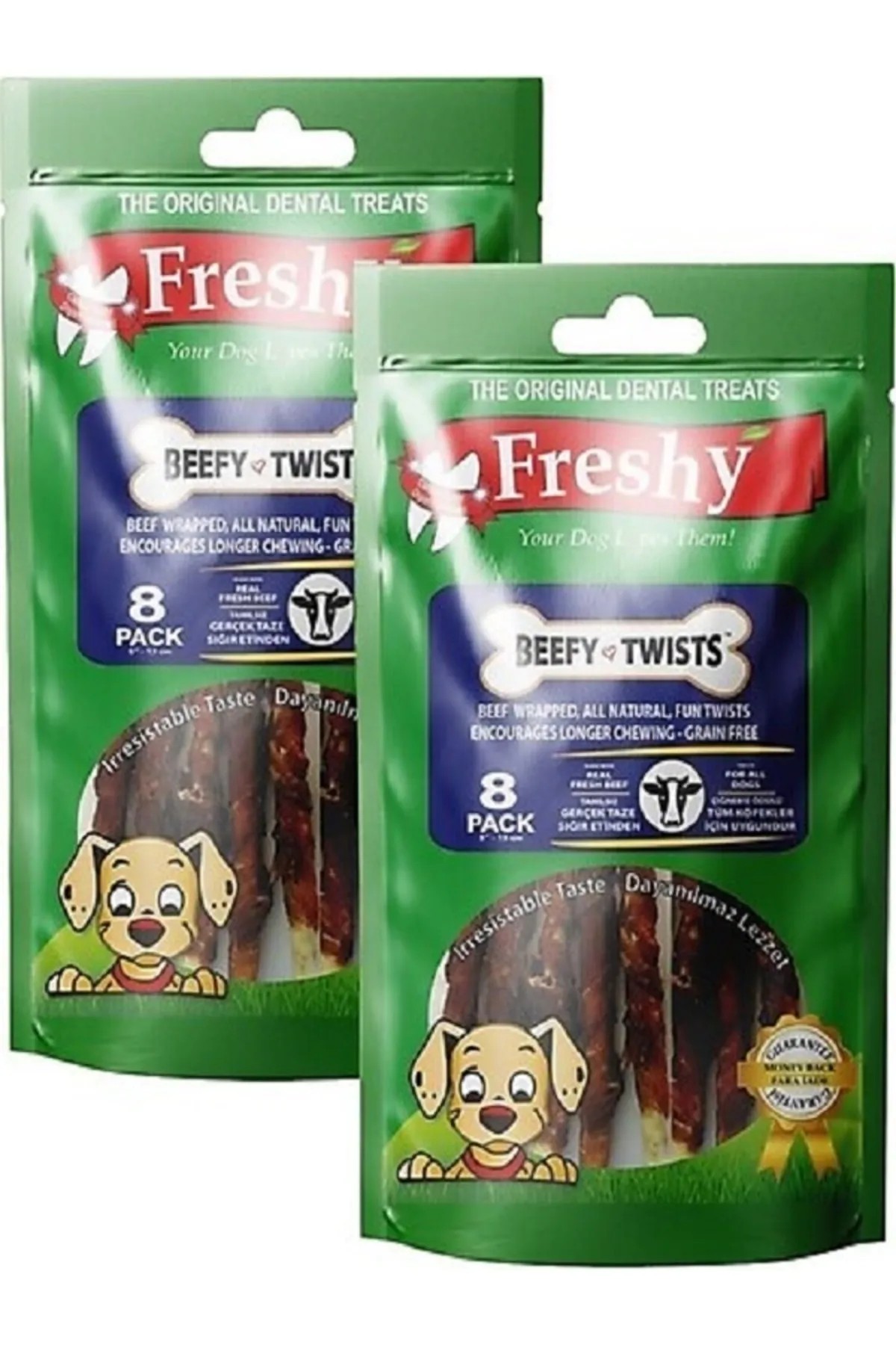 Freshy Beefy Twists Sığırlı Köpek Ödül Maması 2 X 75 Gr. (2 ADET)