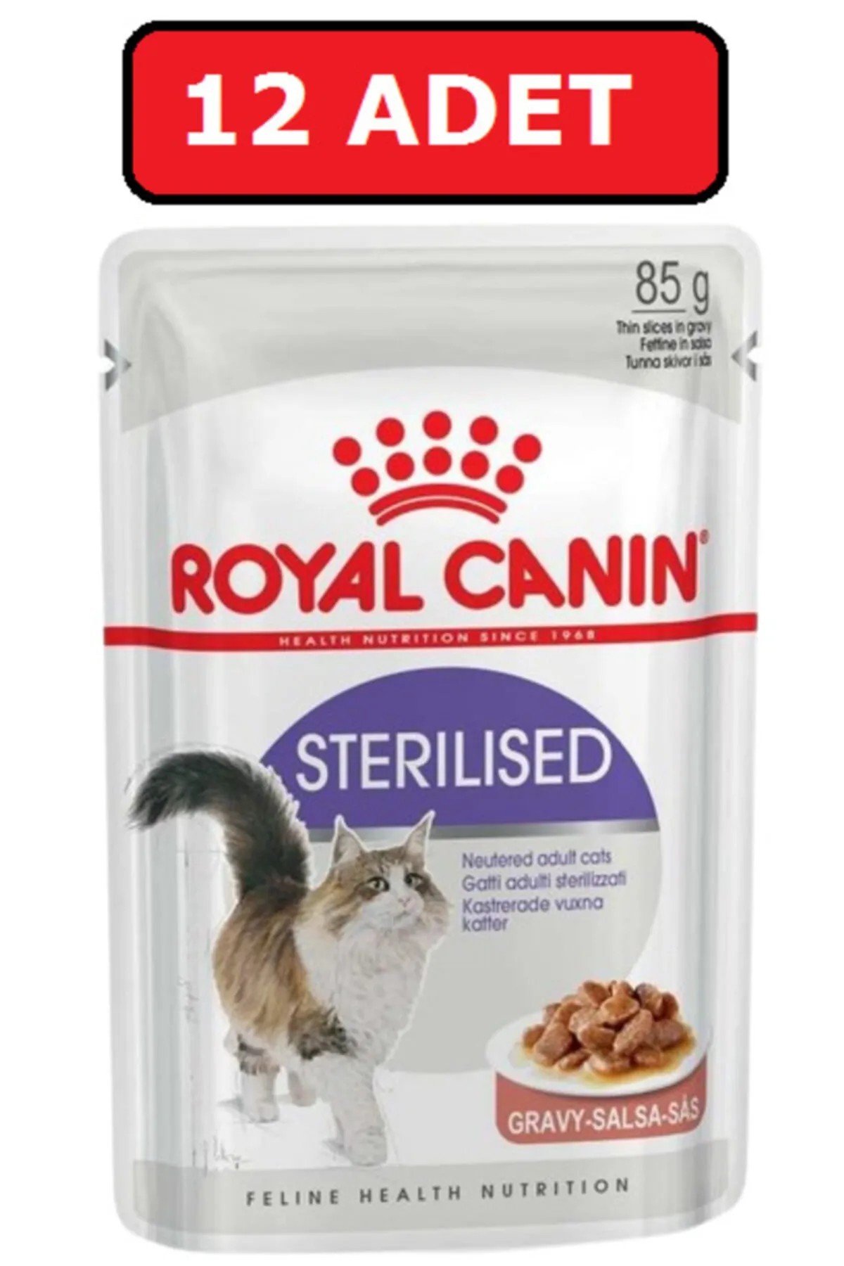 Royal Canin Royal Canın Sterilised Kısır Kedi Yaş Mama 12 Adet X 85 Gr Gravy Soslu