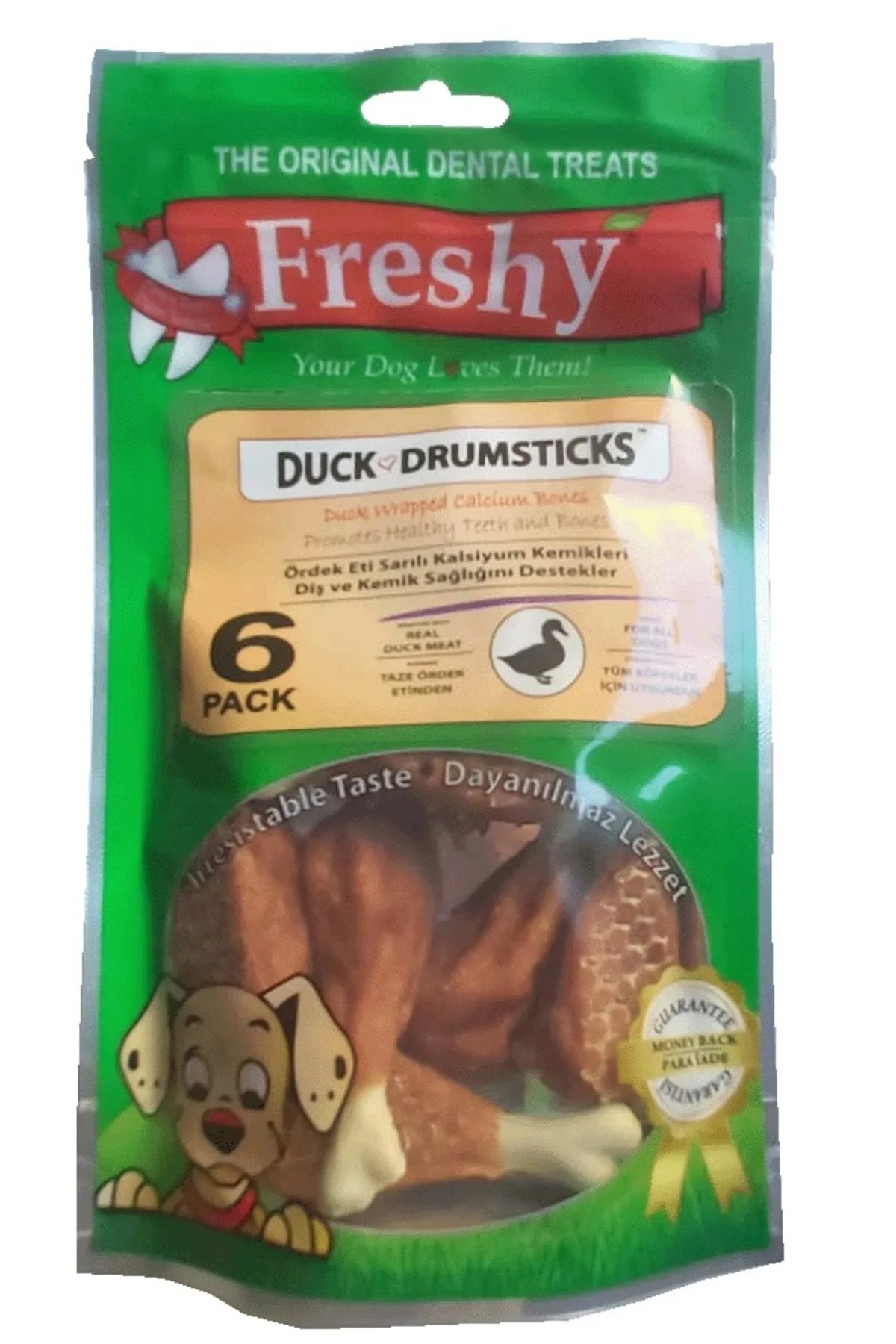 Freshy Duck Drumsticks Ördek But Köpek Ödül Kemikleri 6 Adet 90 gr