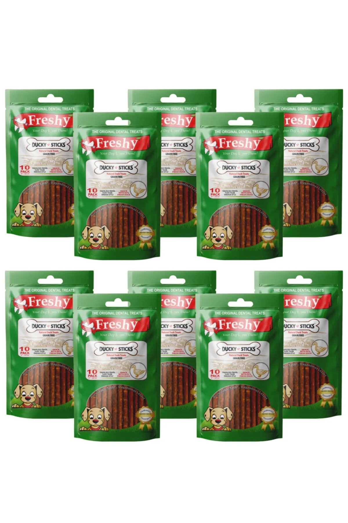 Freshy Ducky Sticks - 500g Tahılsız Ördek Eti Çubuğu - 50'li Set