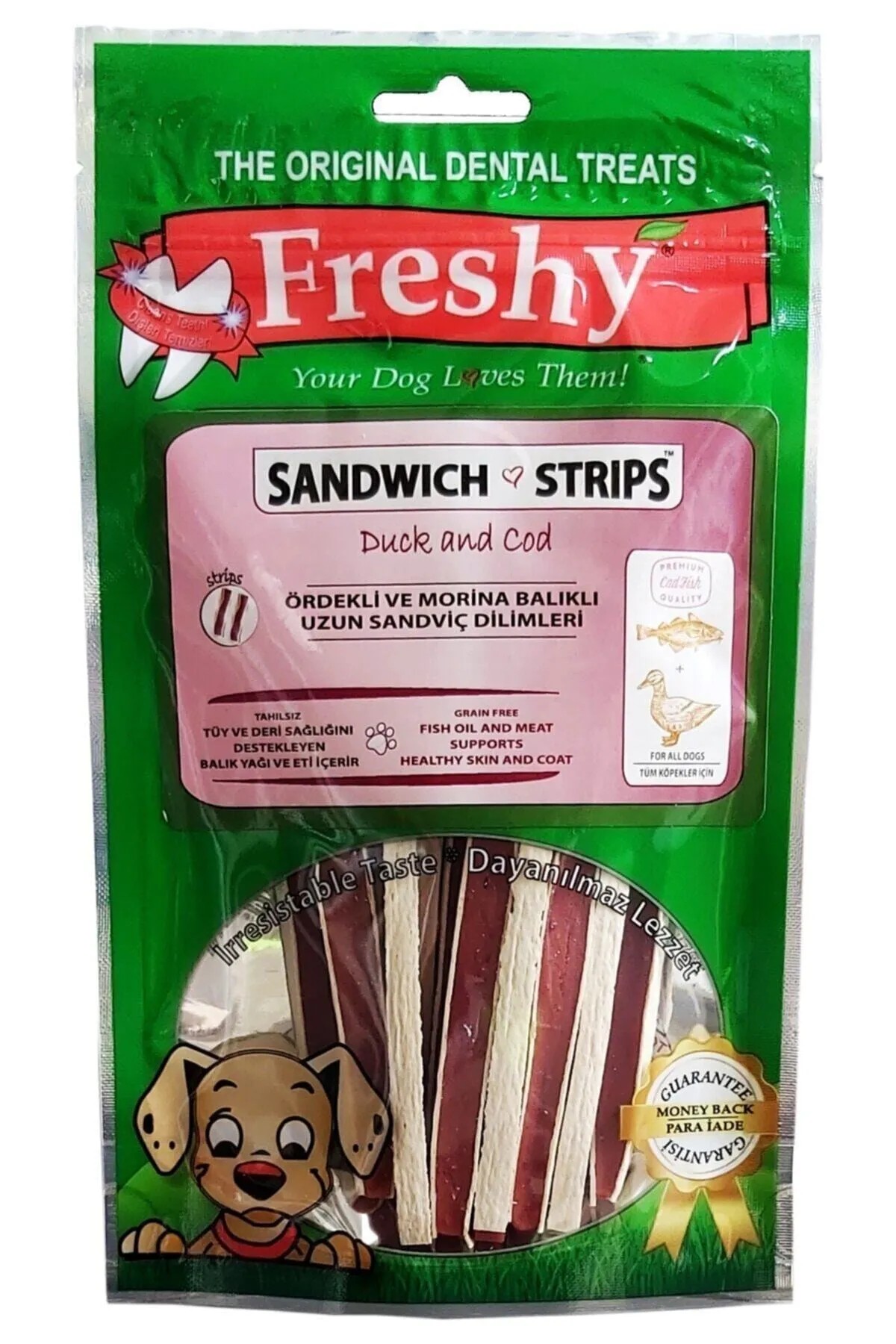 Freshy Sandwich Ördekli Ve Morina Balıklı Sandviç Dilimleri. 80 gr