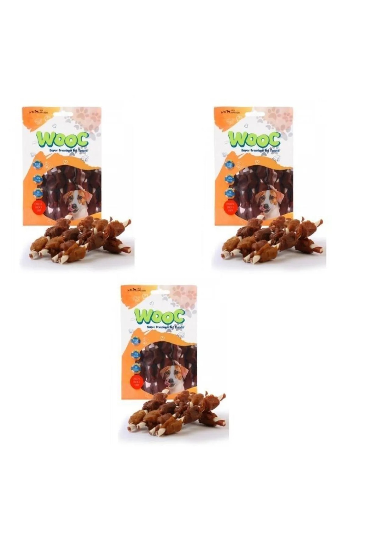 wooc Tavuk Ördek Ve Ciğer Sargılı Stick Köpek Ödülü 80 Gr X 3 Adet