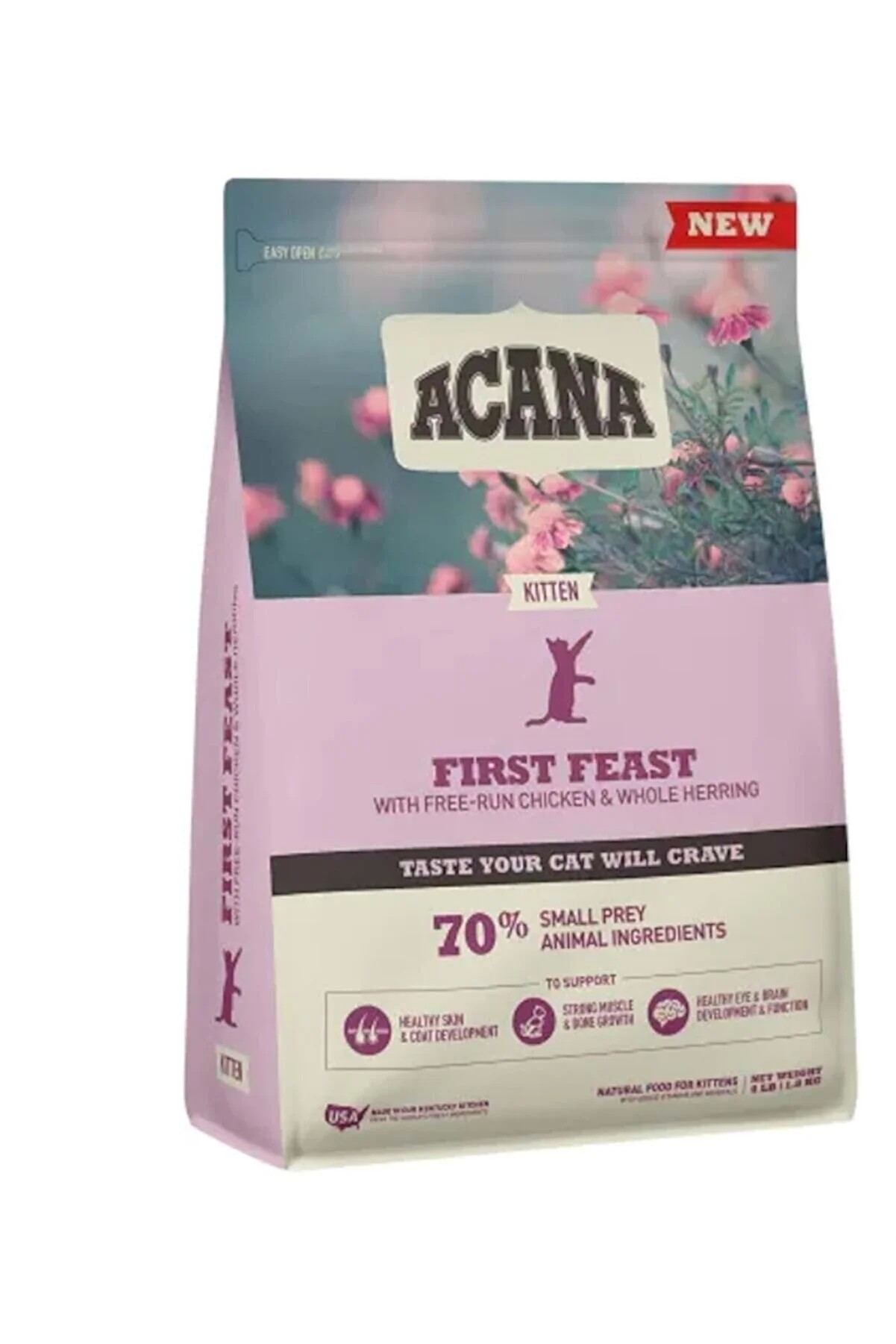 Acana First Feast Kitten Tahılsız Tavuklu Ve Ringa Balıklı 1.8 Kg Yavru Kuru Kedi Maması